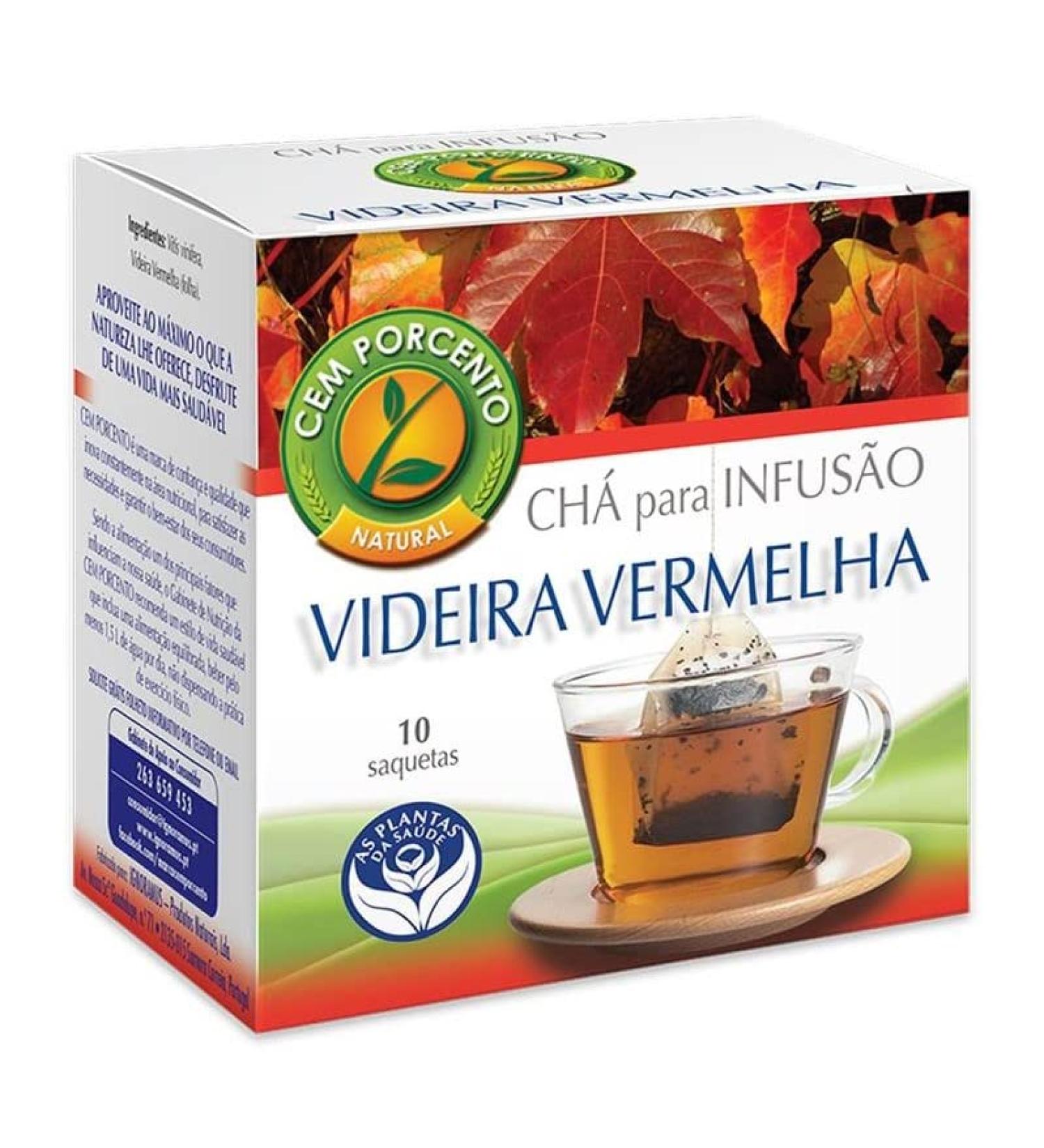 Cem Porcento - Red Grape Vine leaves (Vitis vinifera) - 8 x 10 teabags (total: 80 teabags)