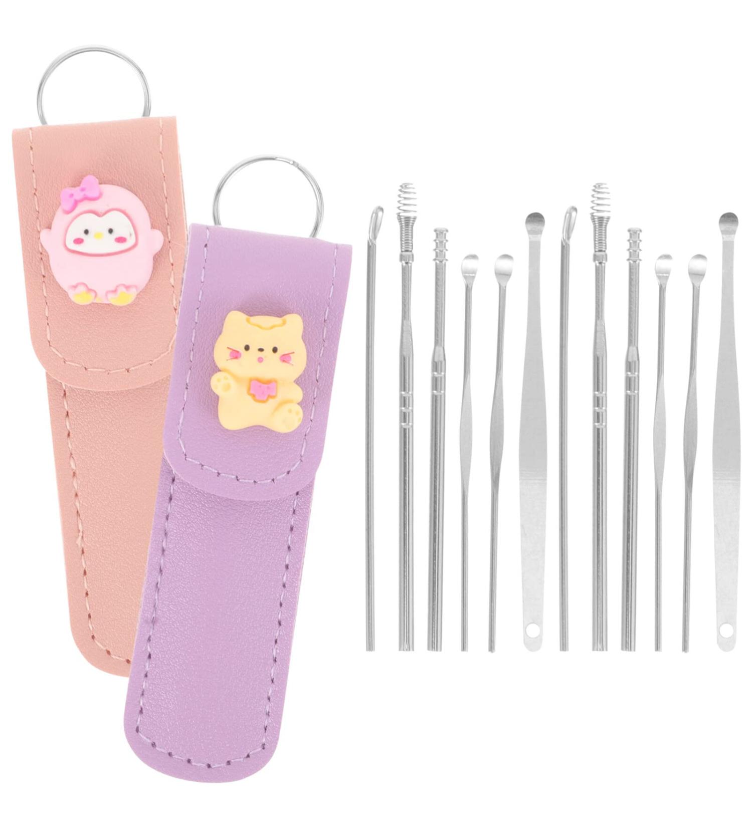 Ear Pick Kit - Stainless Steel Earwax Removal Tools with Storage Bags - Buy Online on GoSupps.com