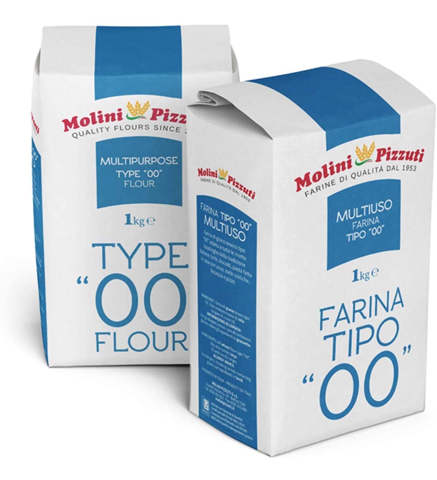 1 x Molini Pizzuti tipo/ Type 00 Flour 1kg All Purpose - Buy Online on GoSupps.com