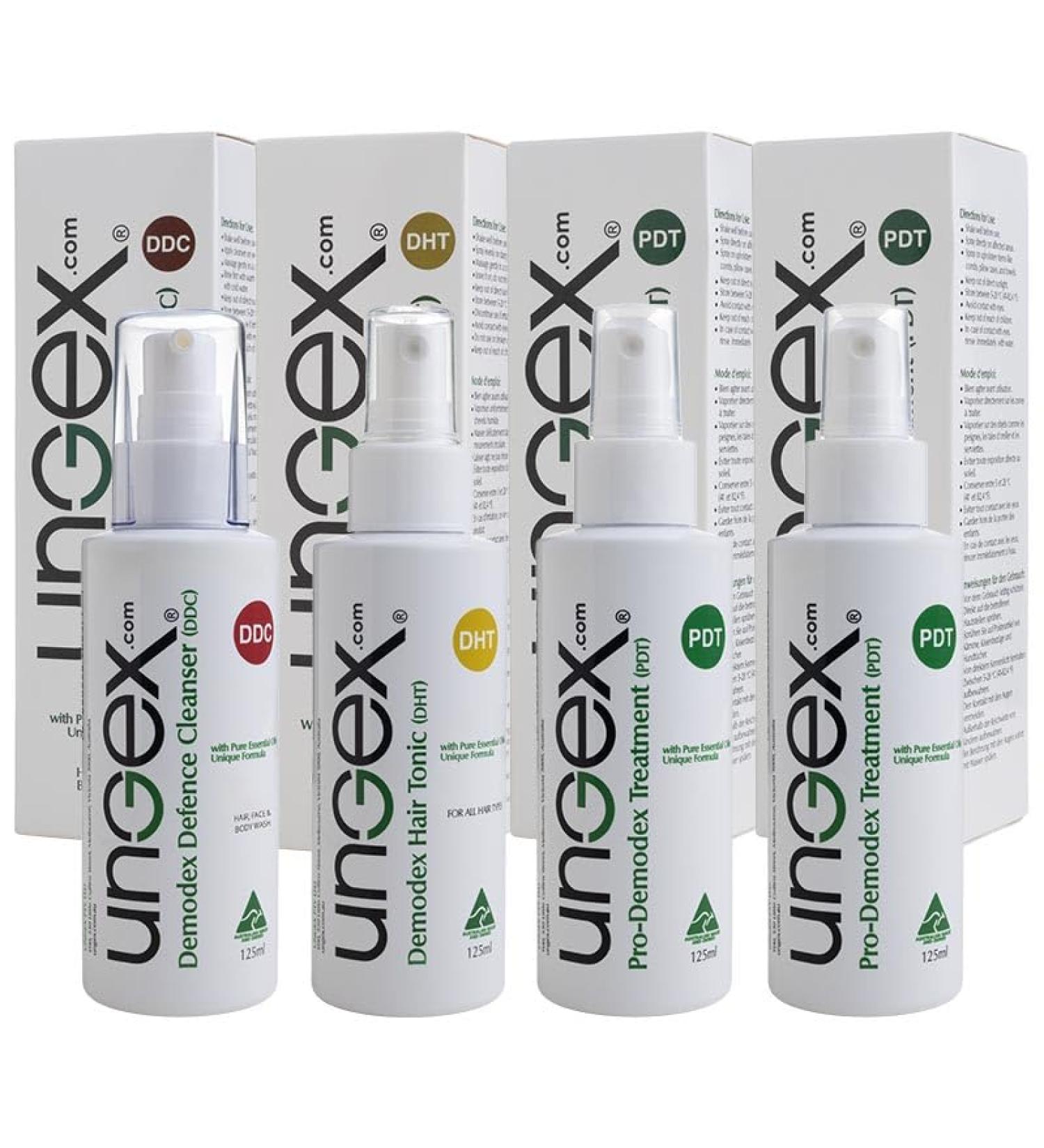 Demodex Treatment | Ungex | Demodicosis Acne Rosacea Itching Blepharitis | Essential Kit A1 - Buy Online on GoSupps.com