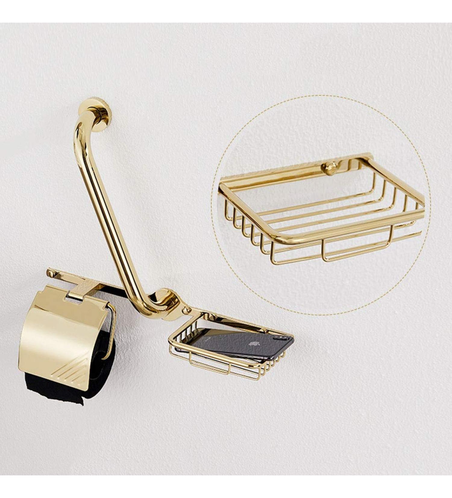 Bathroom Grab Bar Safety Support Rail Bath Grab Bars Brass Bathroom Anti-Slip Rail Handicap Handrails for Toilet Bath Security Wall Mount - Buy Online on GoSupps.com