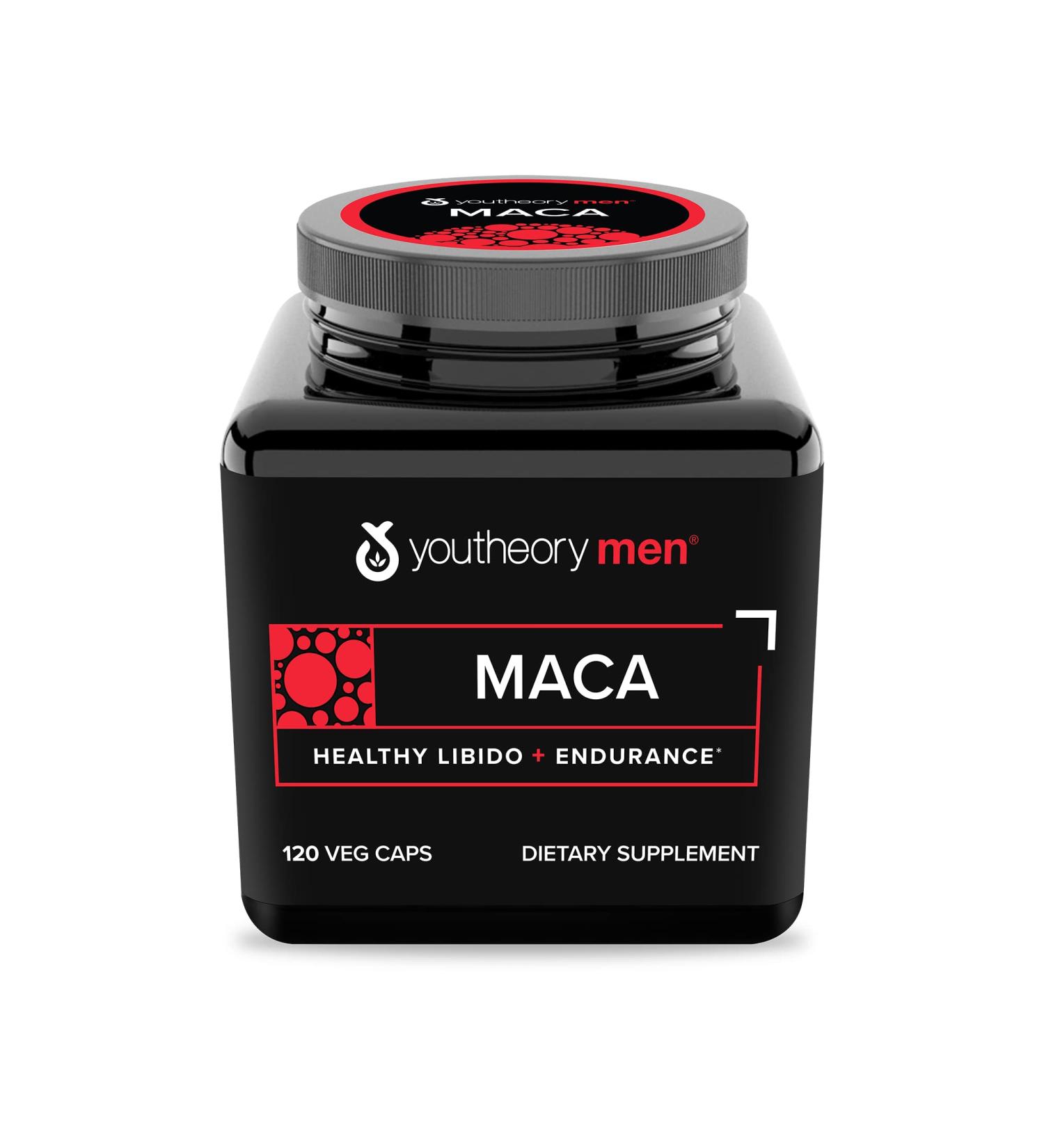 Youtheory Men's Maca Advanced - 120 Count with Peruvian Ginseng | Boost Energy & Vitality - Buy Online on GoSupps.com