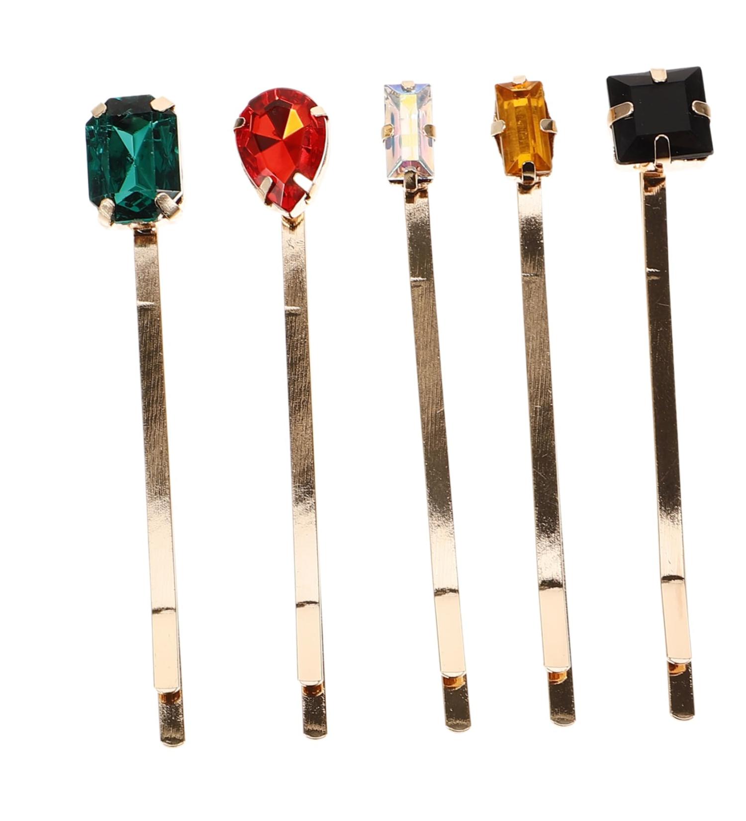 Beaupretty 5-Pack Retro Bobby Pins - Vintage Hair Needles & Jeweled Hairpins for Women - Unique Alloy Diamond Hair Accessories - Buy Online on GoSupps.com