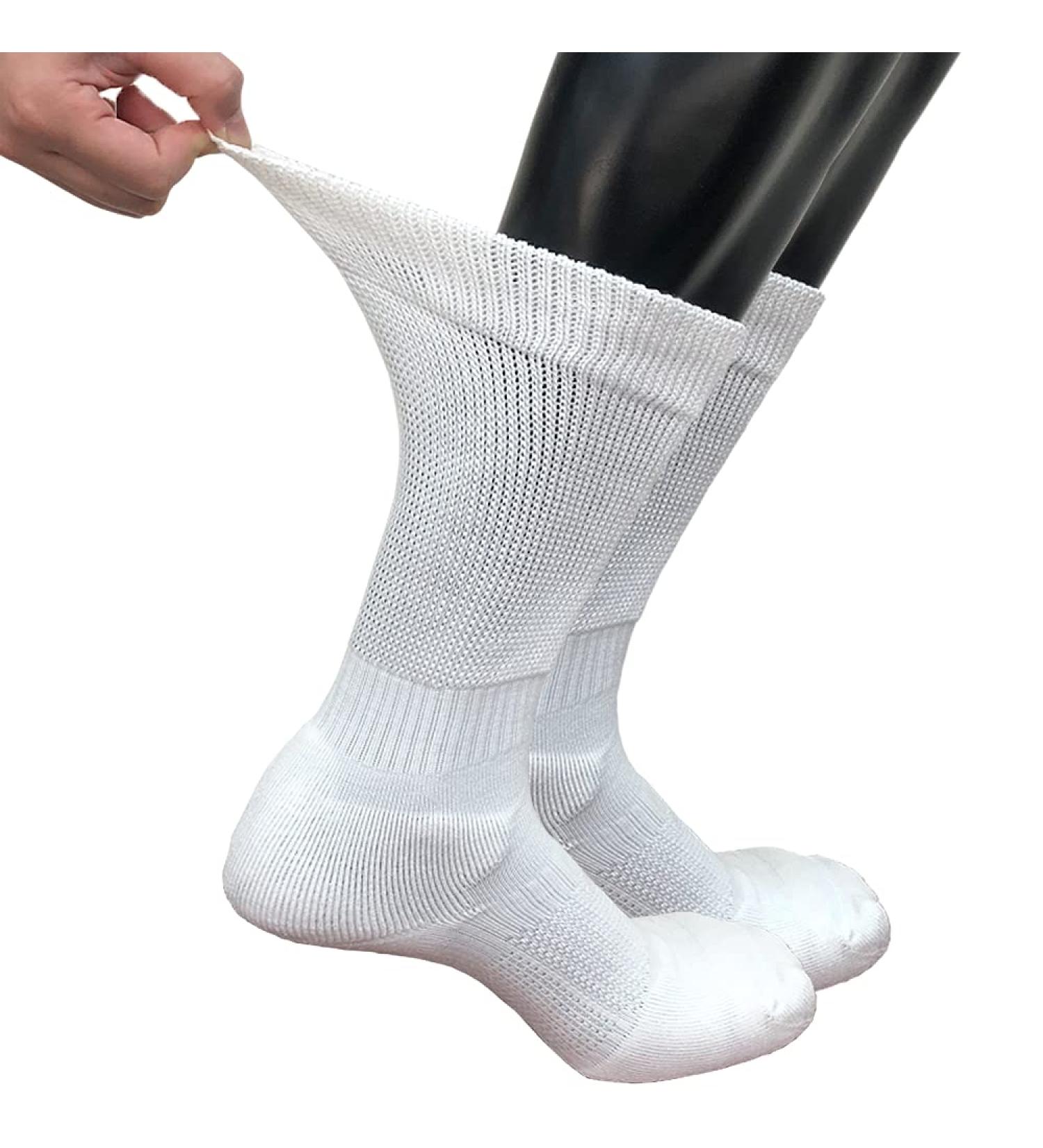 Magic Sport Light Compression Diabetic Crew Socks - Unisex Medium White - Buy Online on GoSupps.com