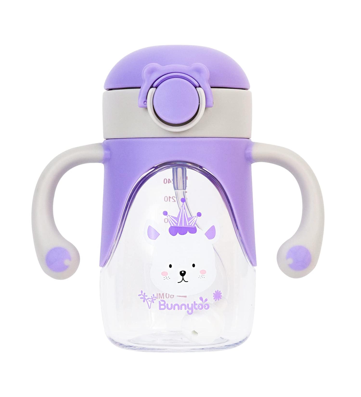 Bunnytoo Sippy Cup for Toddlers - 240ml Learner Cup | BPA-Free Purple Night Trainer Cup - Spill-Free & Leak-Proof Silicone Spout | Suitable from 6+ Months - Buy Online on GoSupps.com