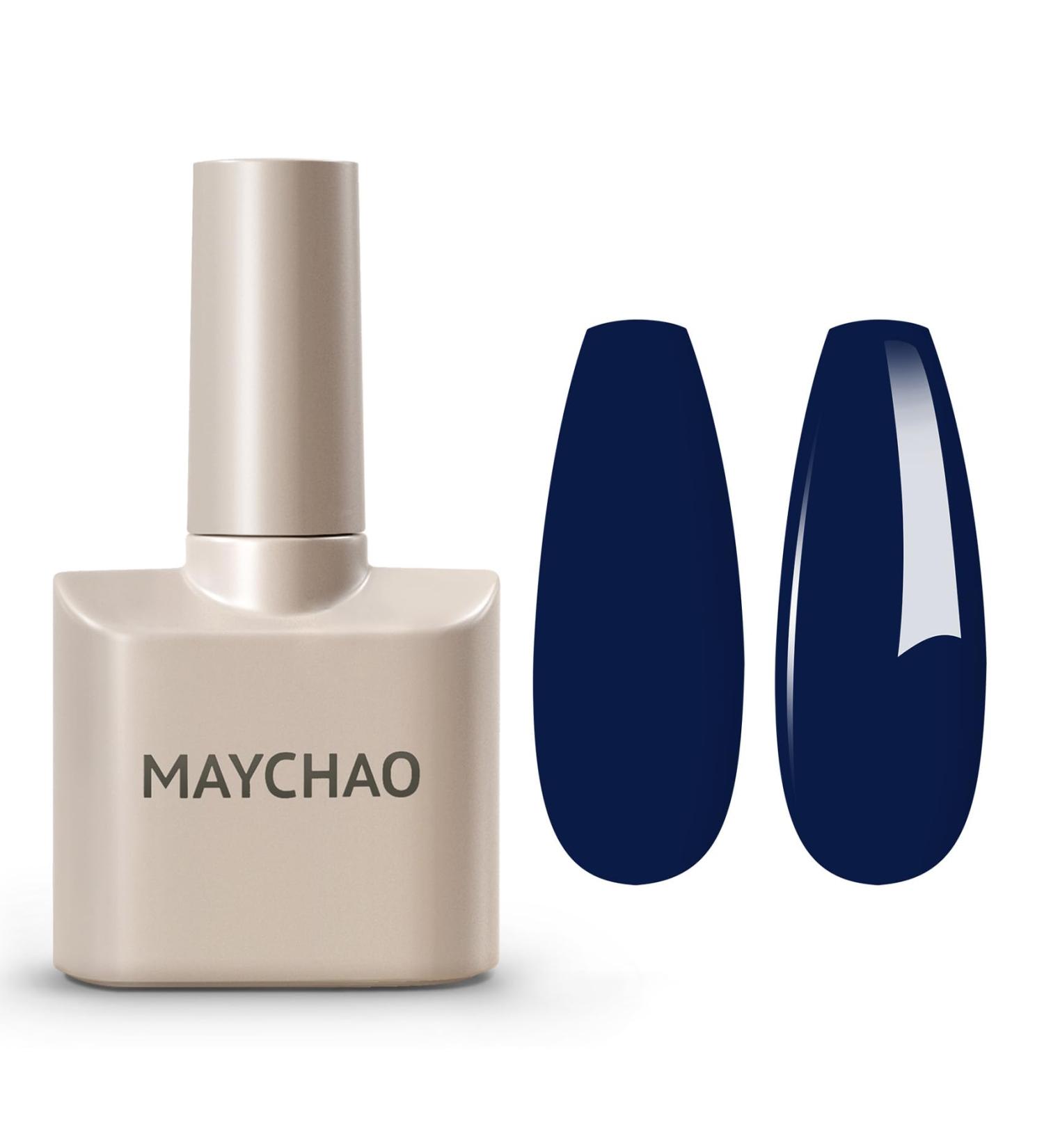 MAYCHAO 15ML Gel Nail Polish 1Pc Night Blue Gel Polish Soak Off UV LED Fall Nail Polish Nail Art Starter Manicure Salon DIY at Home 0.5 OZ - Buy Online on GoSupps.com