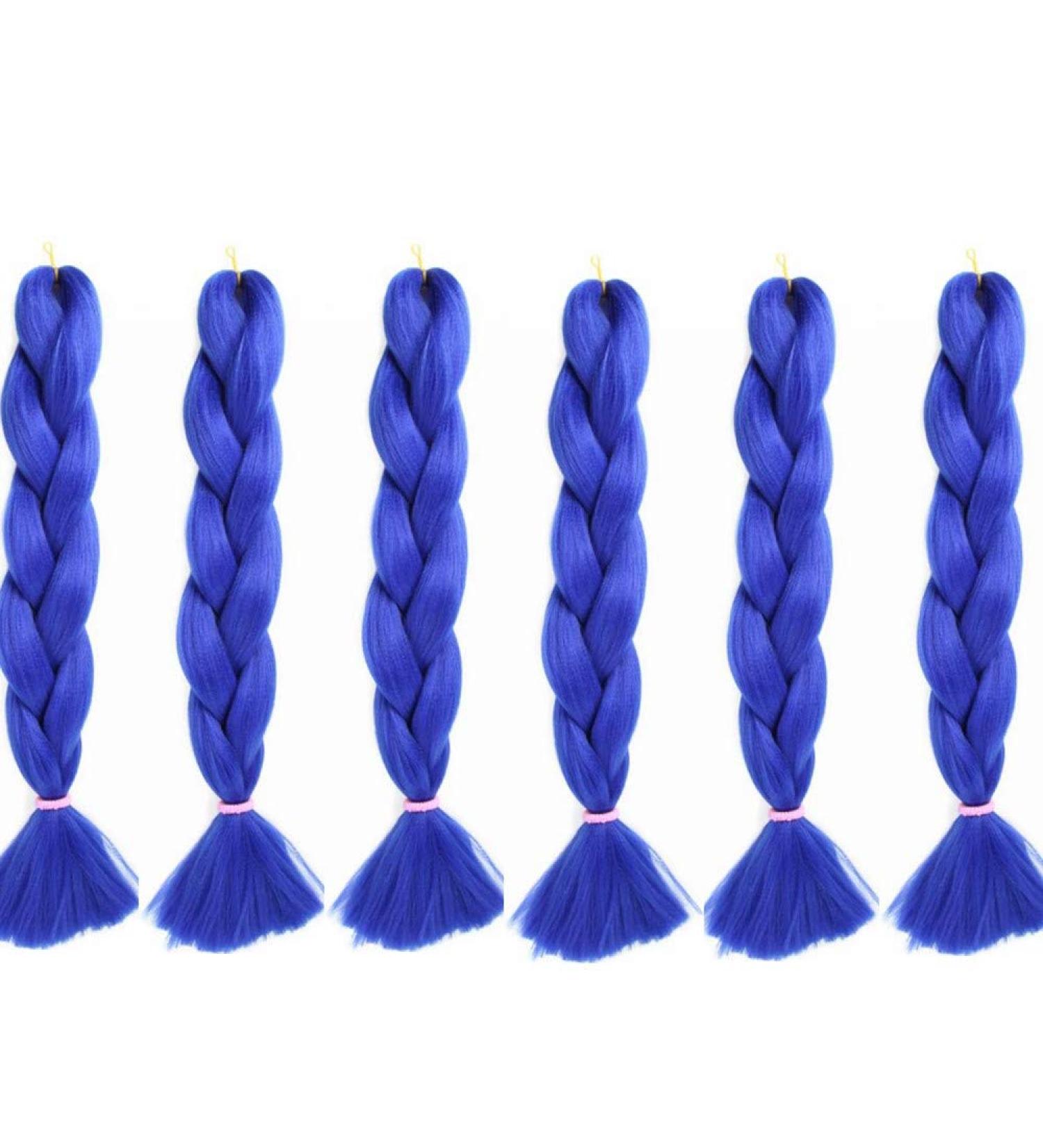 Eunice 24 Braided Hair Extensions - Synthetic 60cm 100g/piece 6pcs - Black & Brown - International Shipping - Buy Online on GoSupps.com