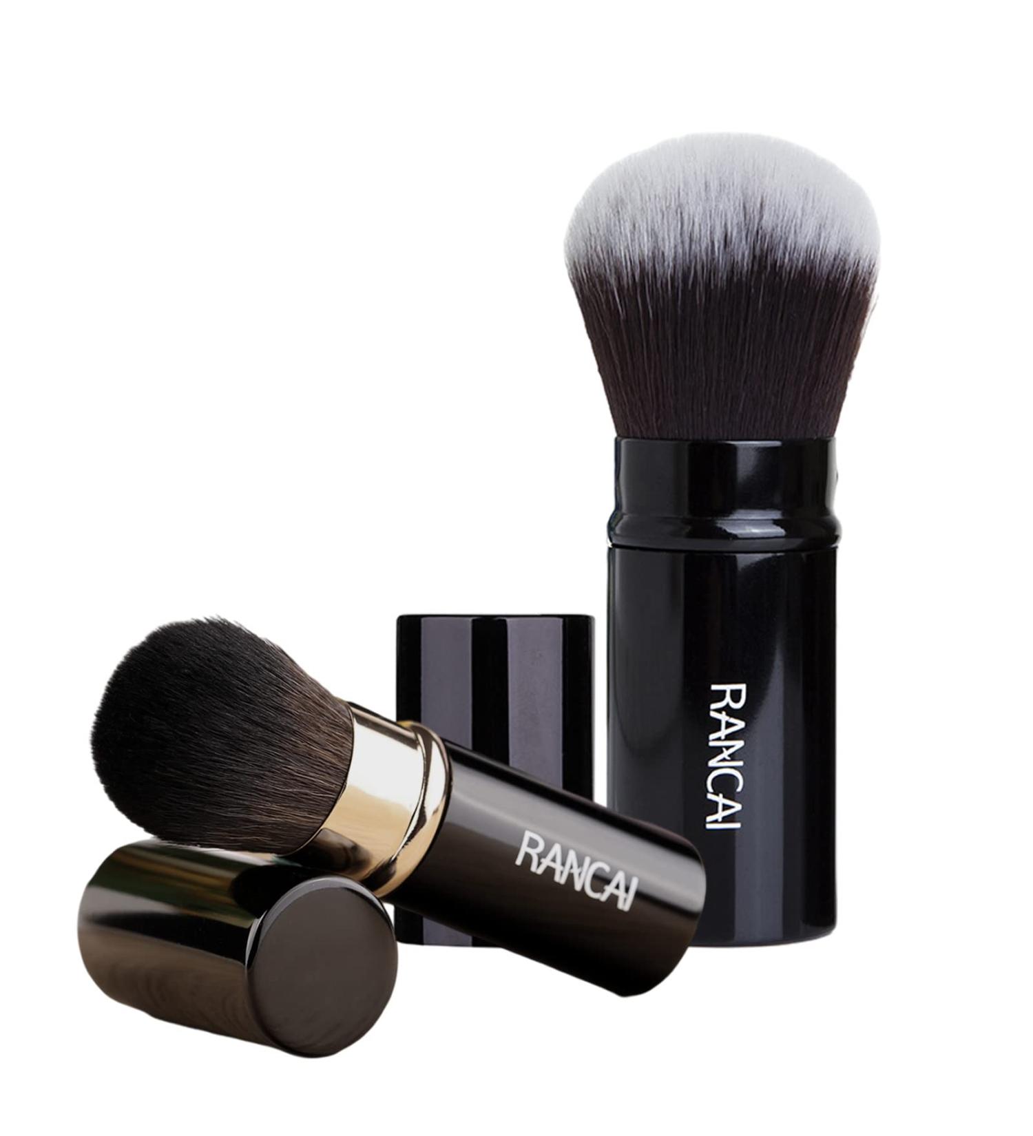 Set of 2 Retractable Kabuki Makeup Brushes for Foundation and Powder Application - Buy Online on GoSupps.com