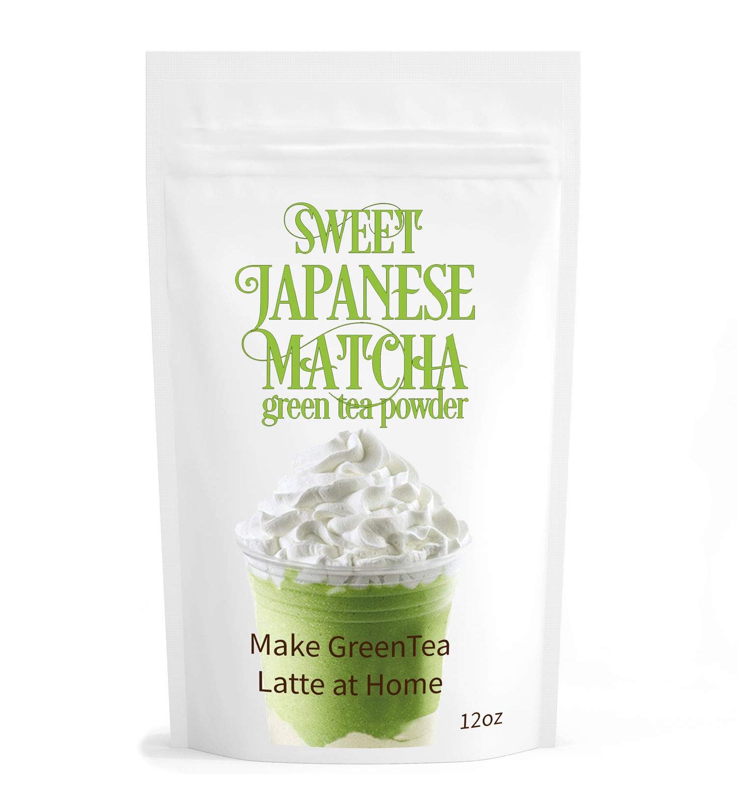 Japanese Matcha Latte Green Tea Powder Mix - 12oz for Homemade Lattes & Frappes - Buy Online on GoSupps.com