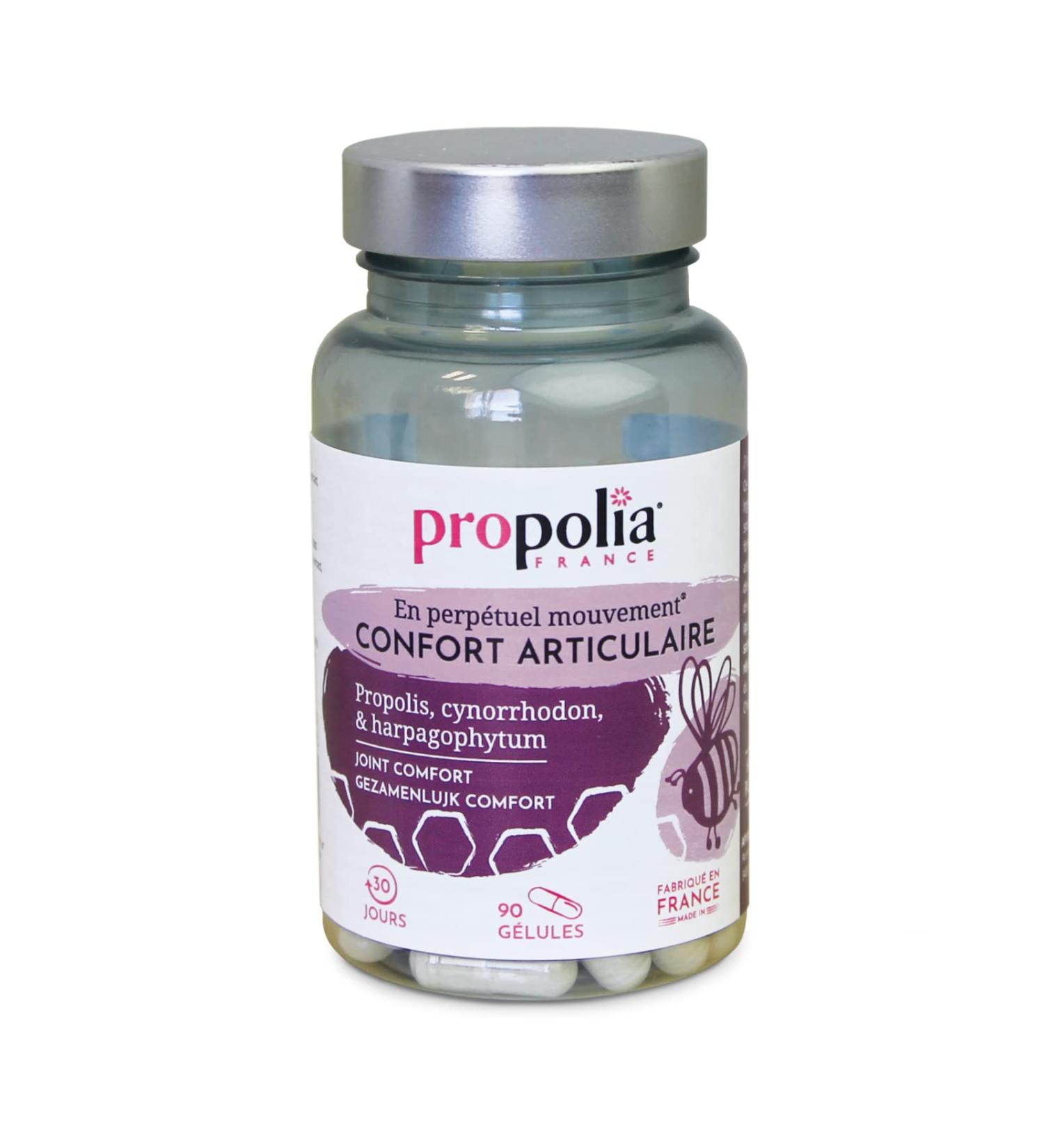 PROPOLIA - Joint comfort - Joints - Mobility - Cartilage & Bones - Propolis Rose hips & Harpagophytum - Food supplement- Made in France - 90 capsules - 1 month - Buy Online on GoSupps.com