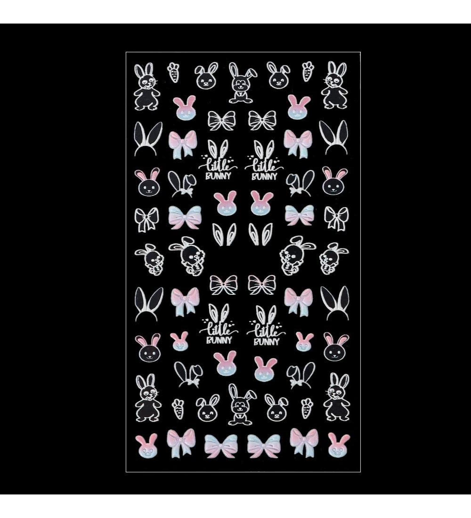Manicure With Textured Slider Gel Geometry French Design Nail Stickers Acrylic 5D Colorful(5D-K150) - Buy Online on GoSupps.com