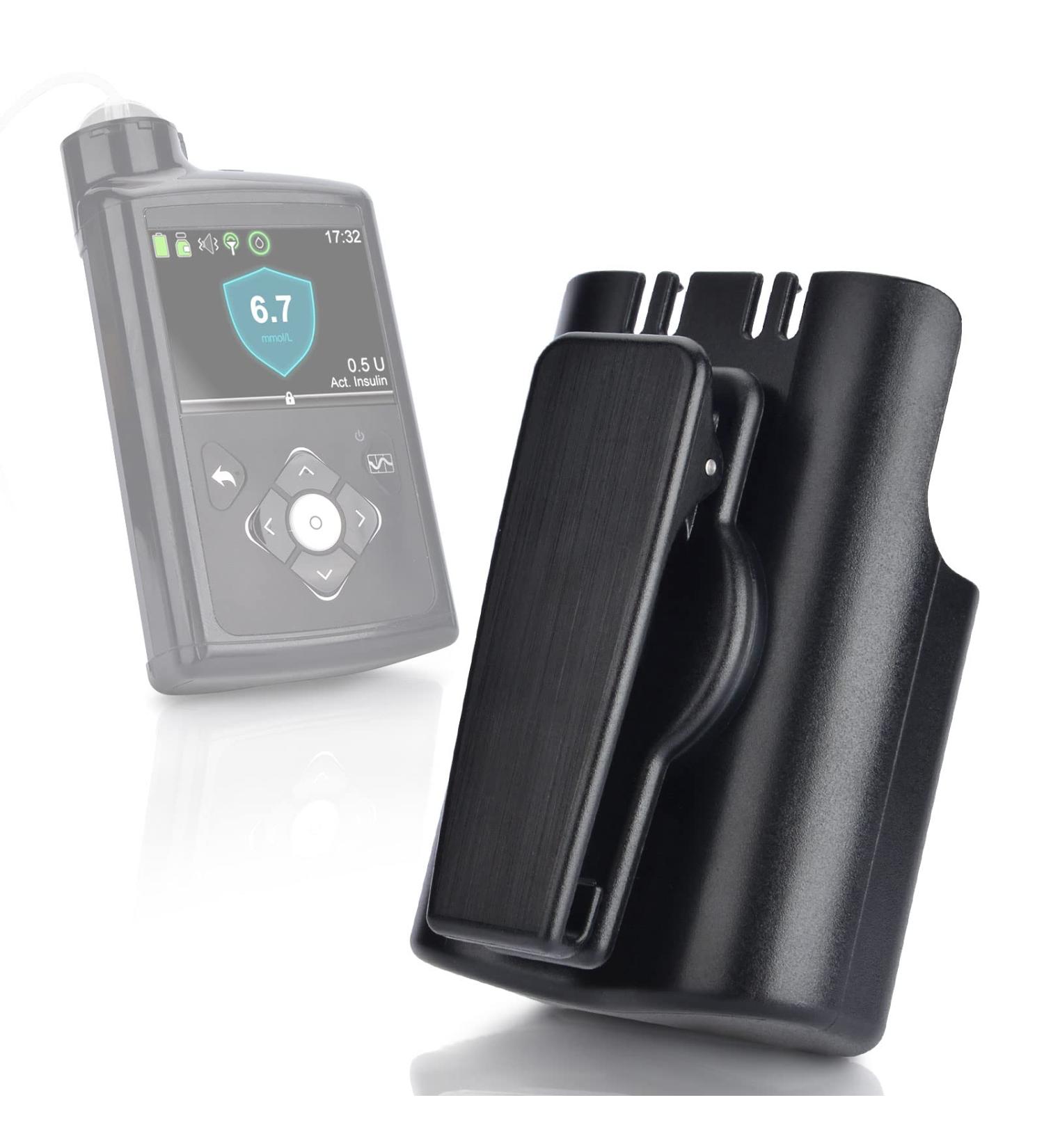 MiniMed Insulin Pump Case | 360 Swivel Belt Clip Holder for Medtronic MiniMed 770G 670G 630G 640G 780G (Black) - Buy Online on GoSupps.com