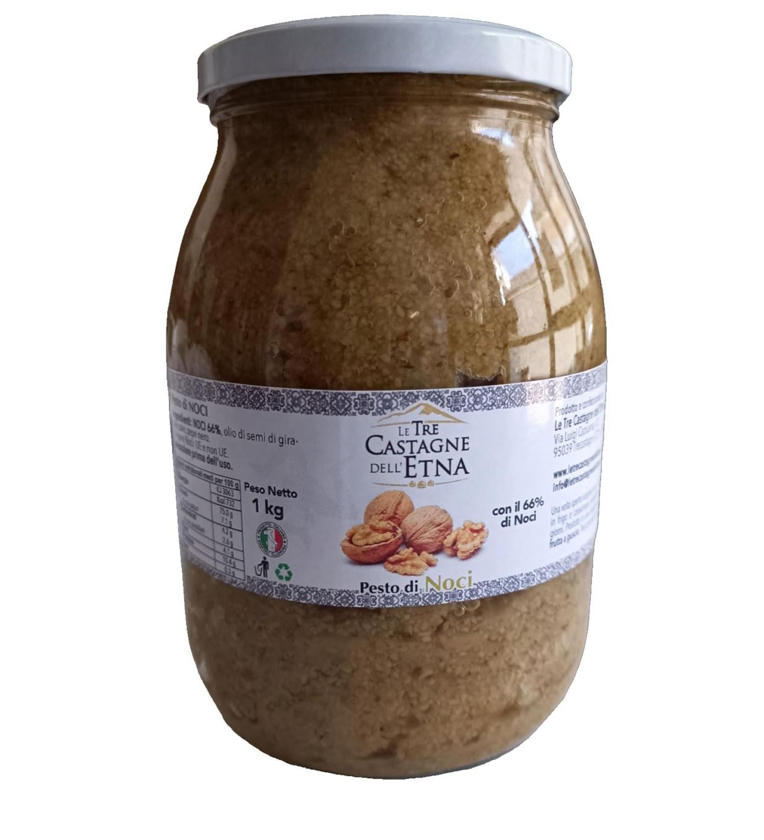 Le Tre Castagne dell'Etna Chestnut Pesto 1 KG - Made in Sicily - The Three Chestnuts of Etna