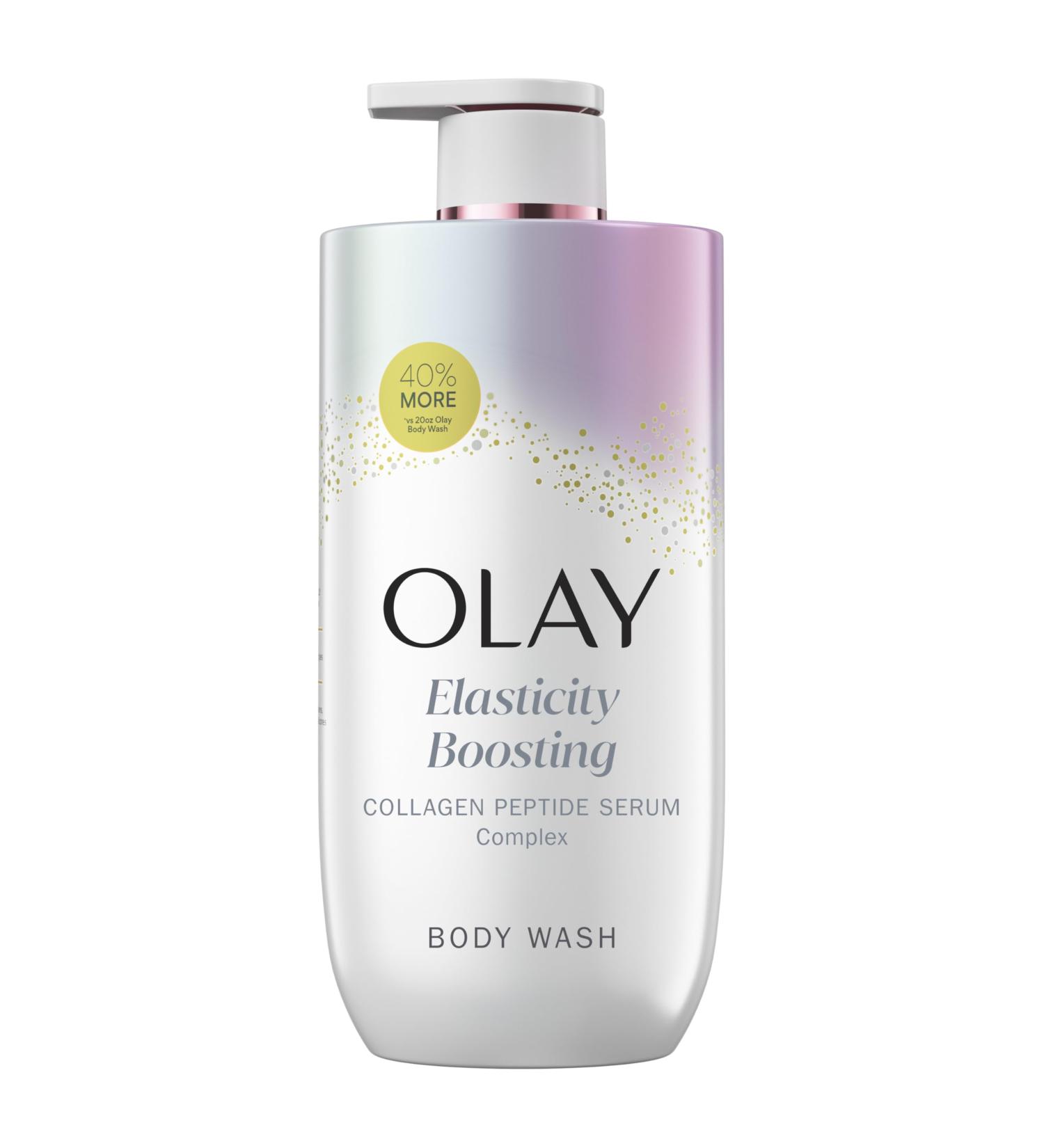Olay Body Wash for Women Elasticity Boosting Collagen Peptide Serum Complex Renews Moisture Free of Parabens & Phthalates Vitamin B3 Lameller Technology For All Skin Types 28 fl oz - Buy Online on GoSupps.com
