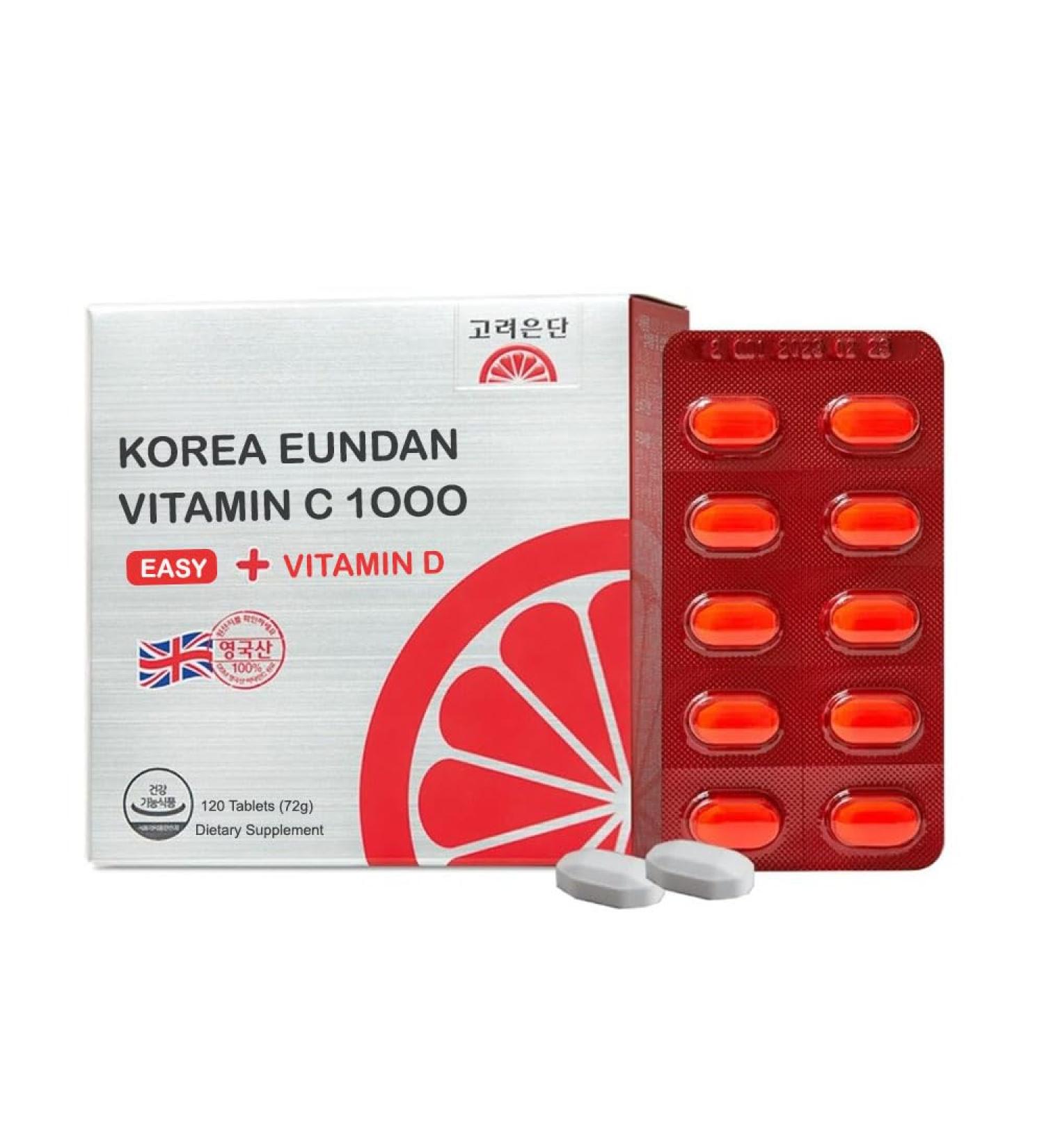 Korea Eundan Vitamin C 1000 Easy+Vitamin D 120 Tablets