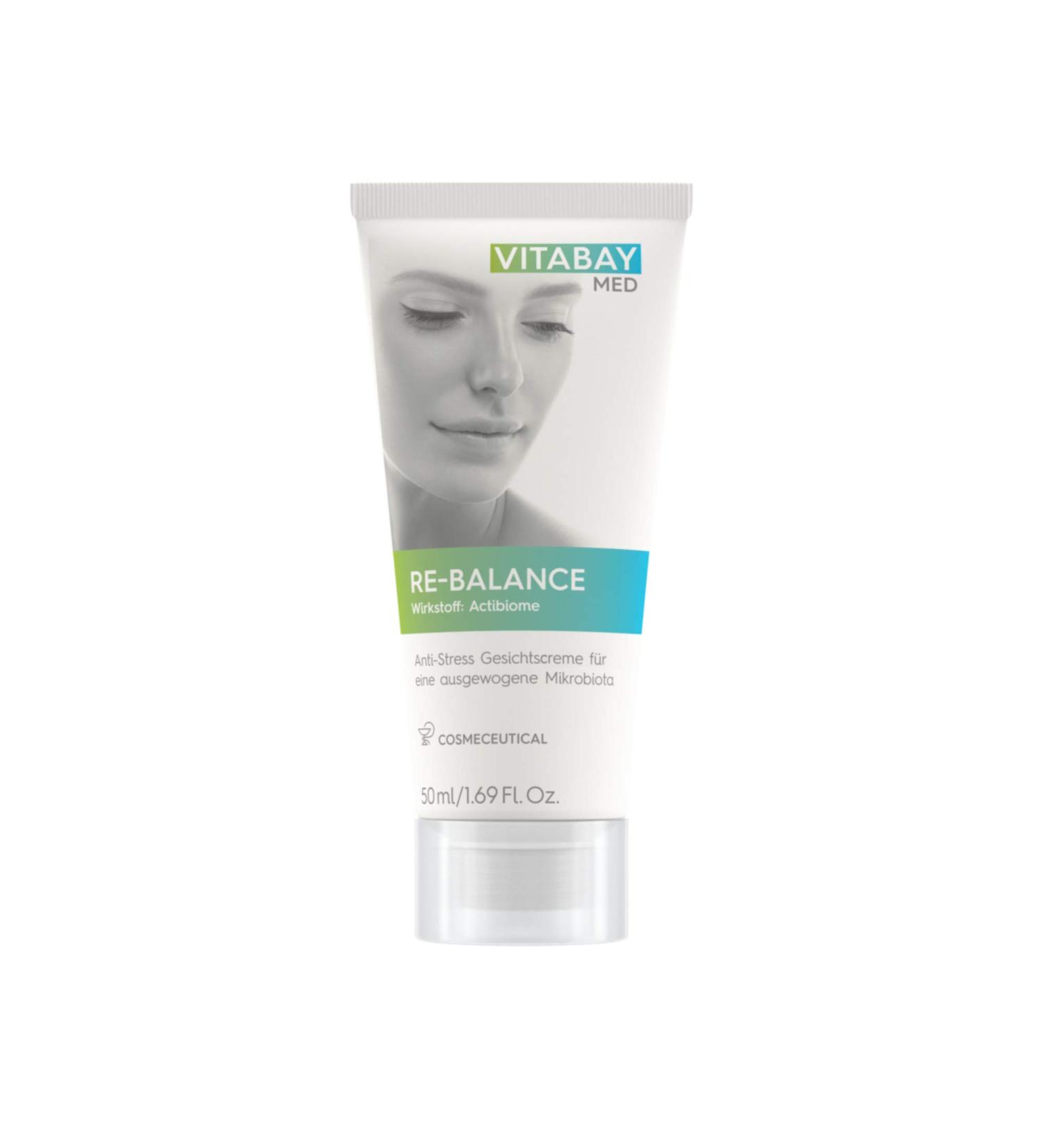 Vitabay ReBalance 50 ml Antistress facial cream Balances the microflora of sensitive and irritated skin - Buy Online on GoSupps.com