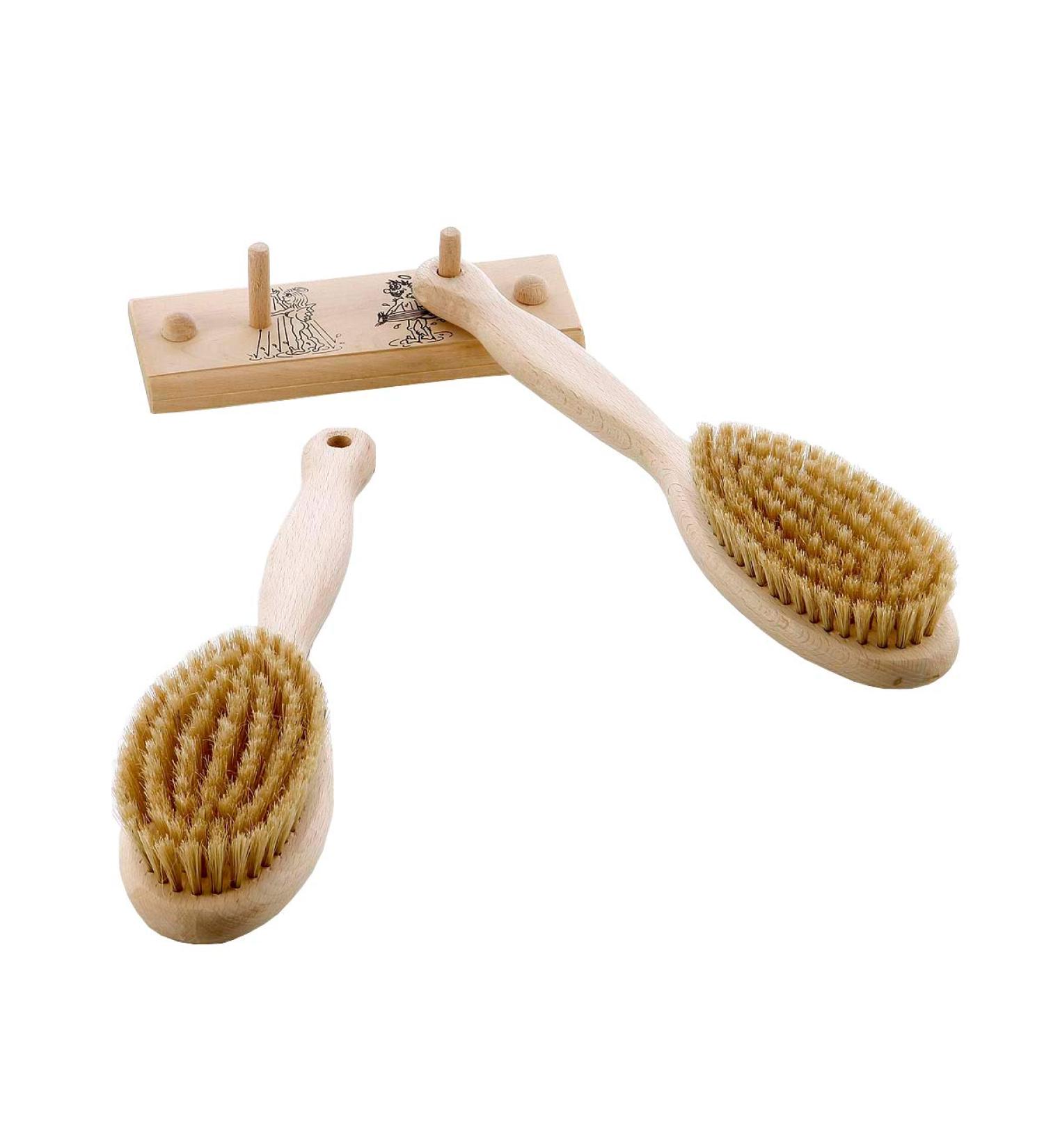 eliga set with 2 sauna brushes and hanging rail