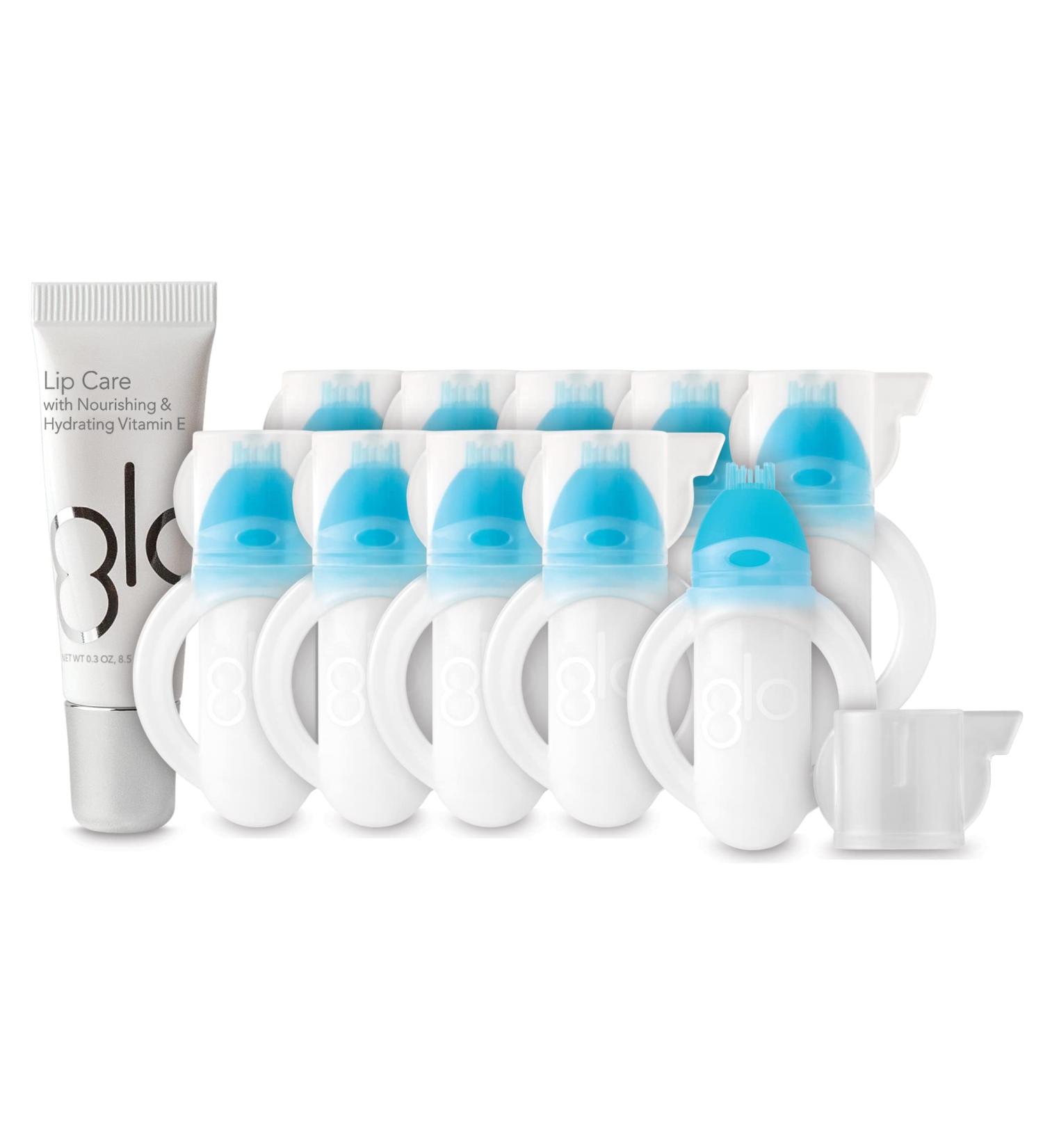 10 Pack GLO Brilliant Teeth Whitening Gel Kit | Fast, Pain-Free, Long Lasting Results | Clinically Proven | Includes 10 GLO Vials & 11 Piece Lip Care Set - Buy Online on GoSupps.com