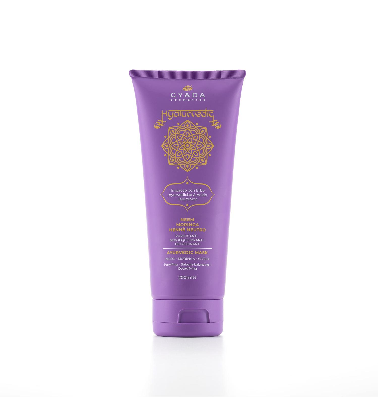 Gyada Cosmetics Hyalurvedic Ayurvedic Cleaning Compress for Greasy Thin & Pale Hair | Professional Treatment with Neem Moringa & Henna | 200ml - Buy Online on GoSupps.com