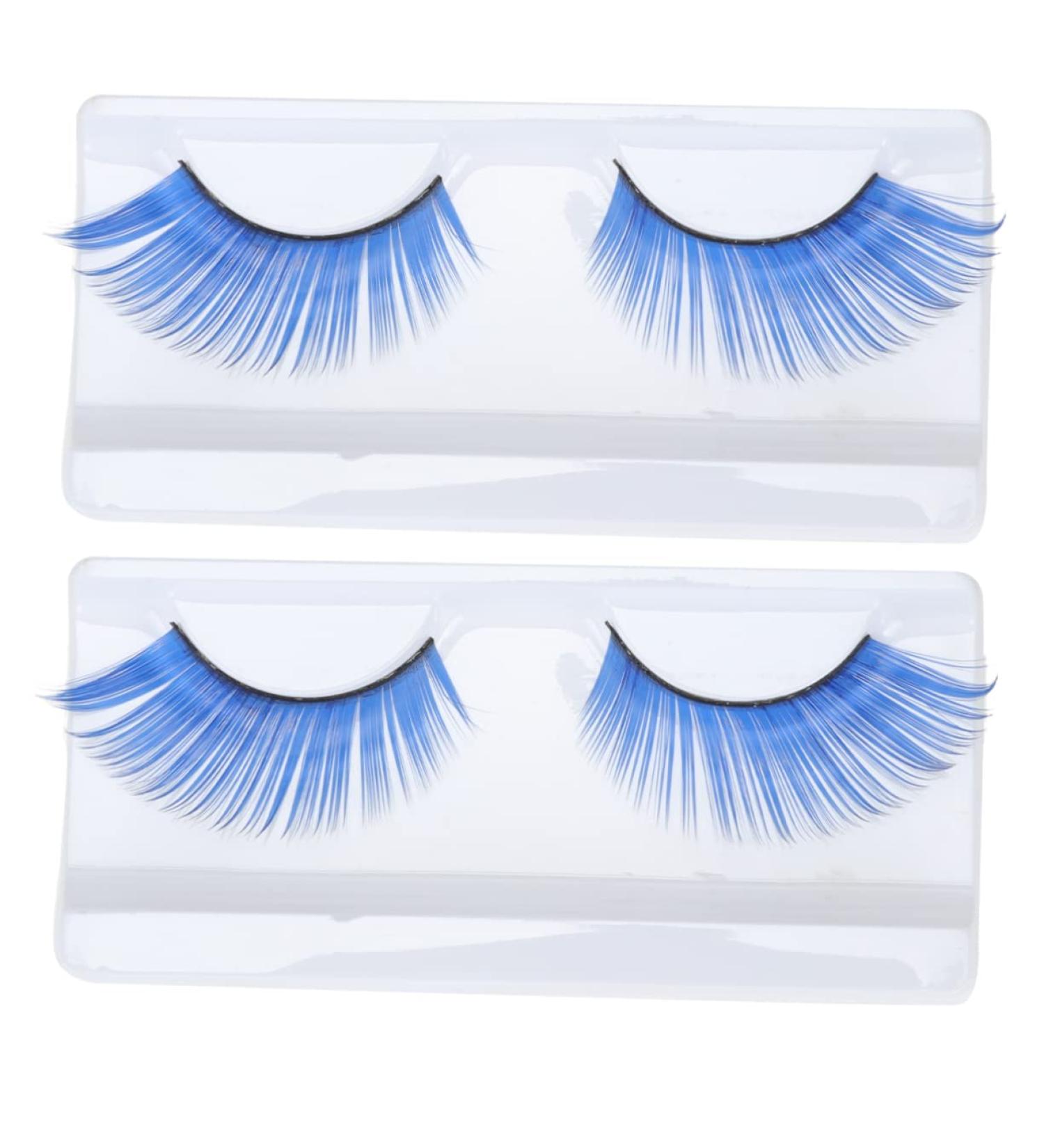 Abaodam 2 Pairs Blue Long Eyelashes Reusable Eyes Lashes Halloween Cosplay Eyelashes Exaggerative Fake Eyelashes False Eyelashes Party Eyelashes Girl Clothes Paper Cut Miss Manual - Buy Online on GoSupps.com