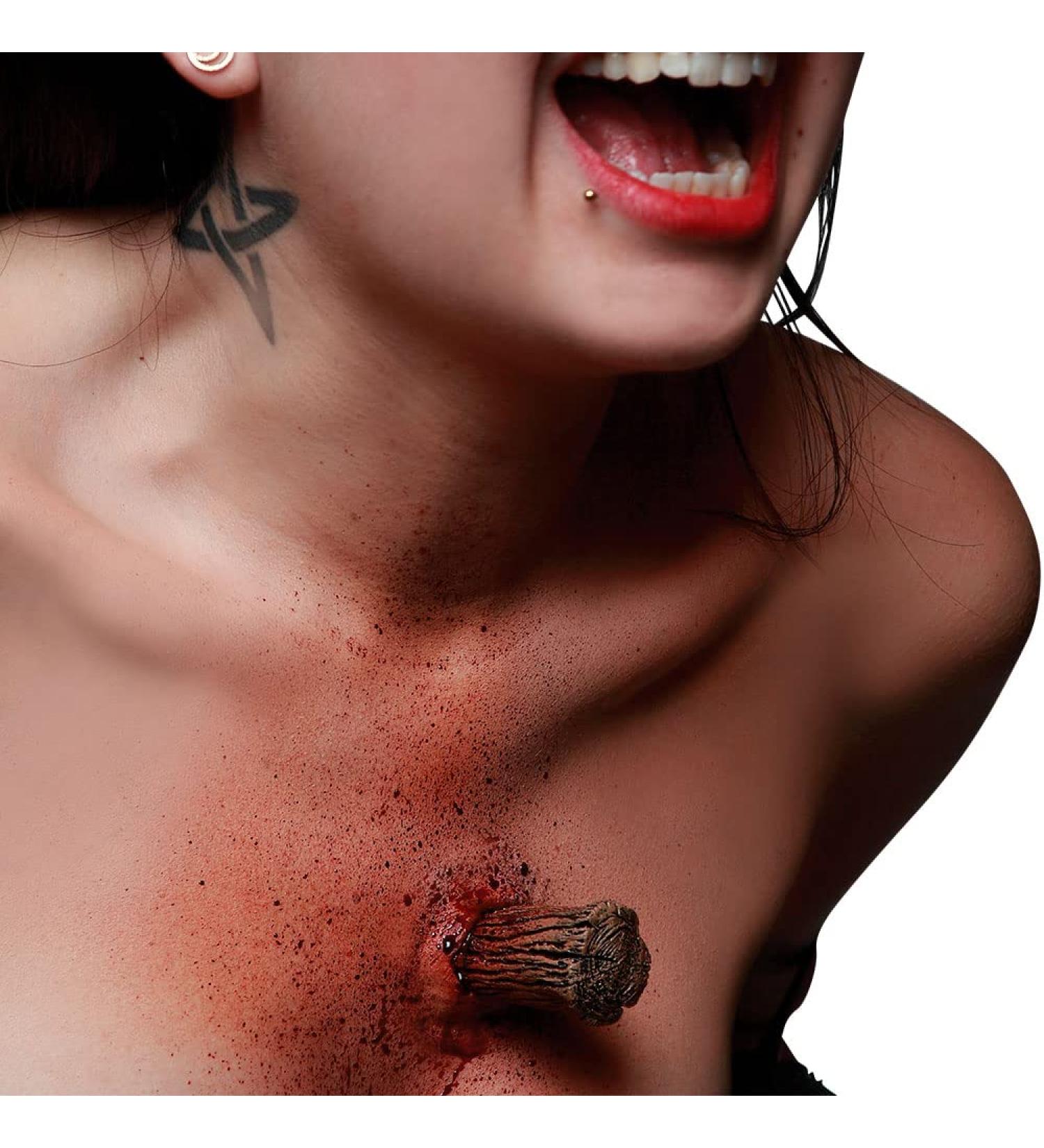 Ghoulish Productions Stab It Appliances. Halloween Latex Appliances Prosthetic Make-up Bloody Wound Latex Wounds and Scars. Appliances Line. Ideal for use in Halloween pranks parties