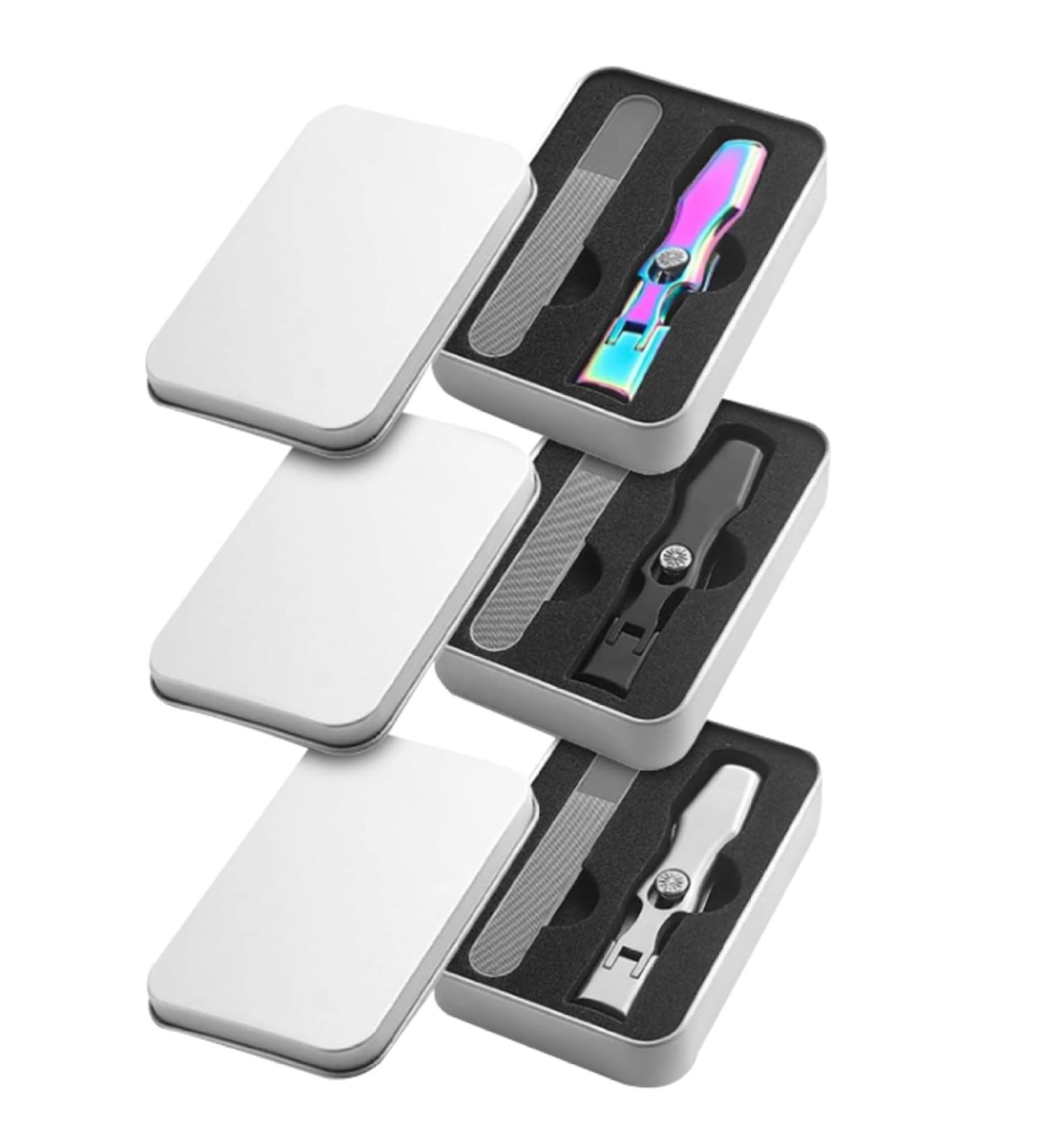 Nail Clippers with Nail File 3 Sets Ergonomic Stylish Nail Clippers with Catcher Sharp Rivet Switch Washable Iron Box Fingernail Toenail Clippers Fingernail Clippers - Buy Online on GoSupps.com