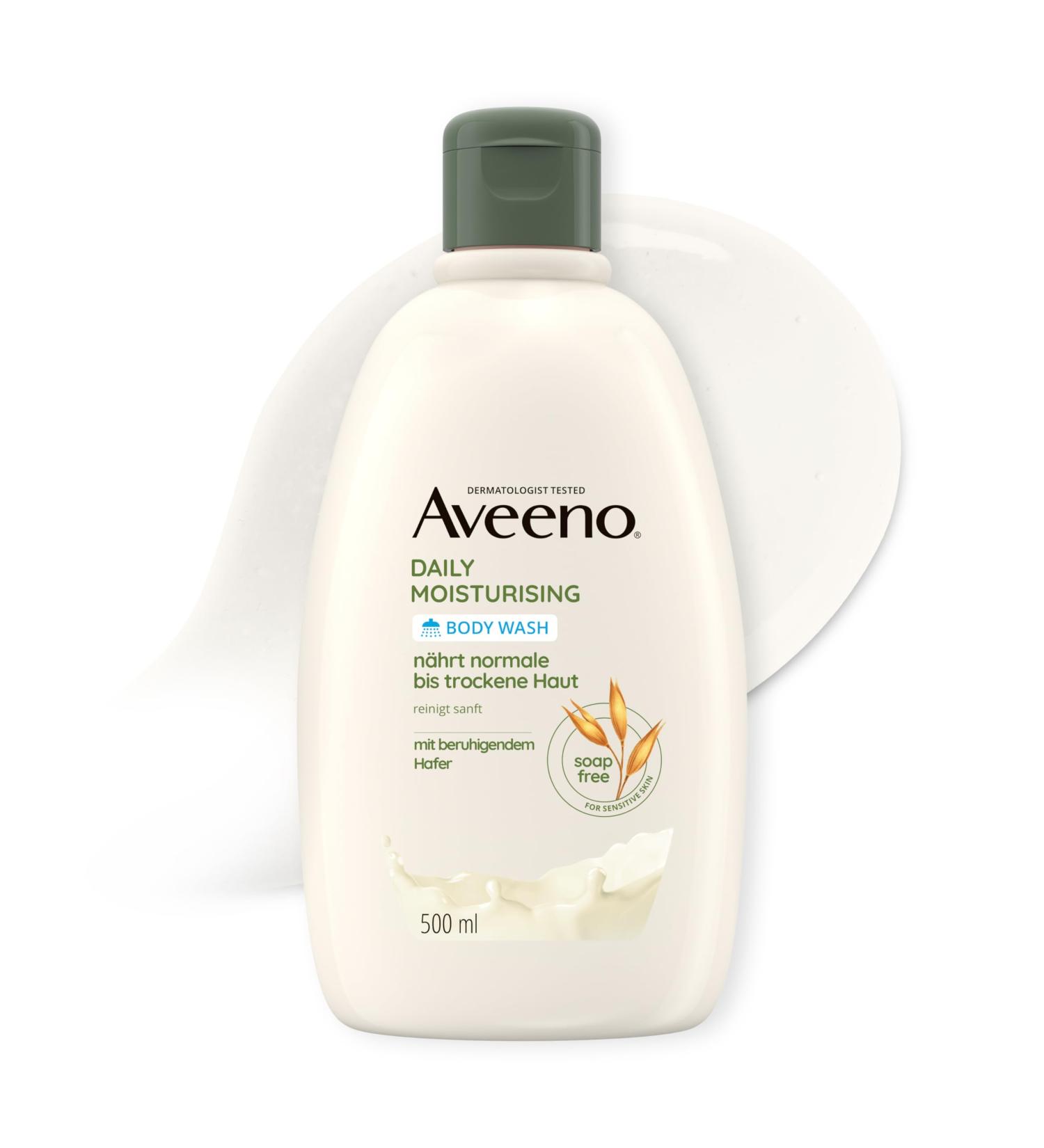 Aveeno Aveeno Daily Moisturizing Vegan Shower Gel Soap-Free Caring Shower Gel with Soothing Oat for Normal to Dry and Sensitive Skin 500ml