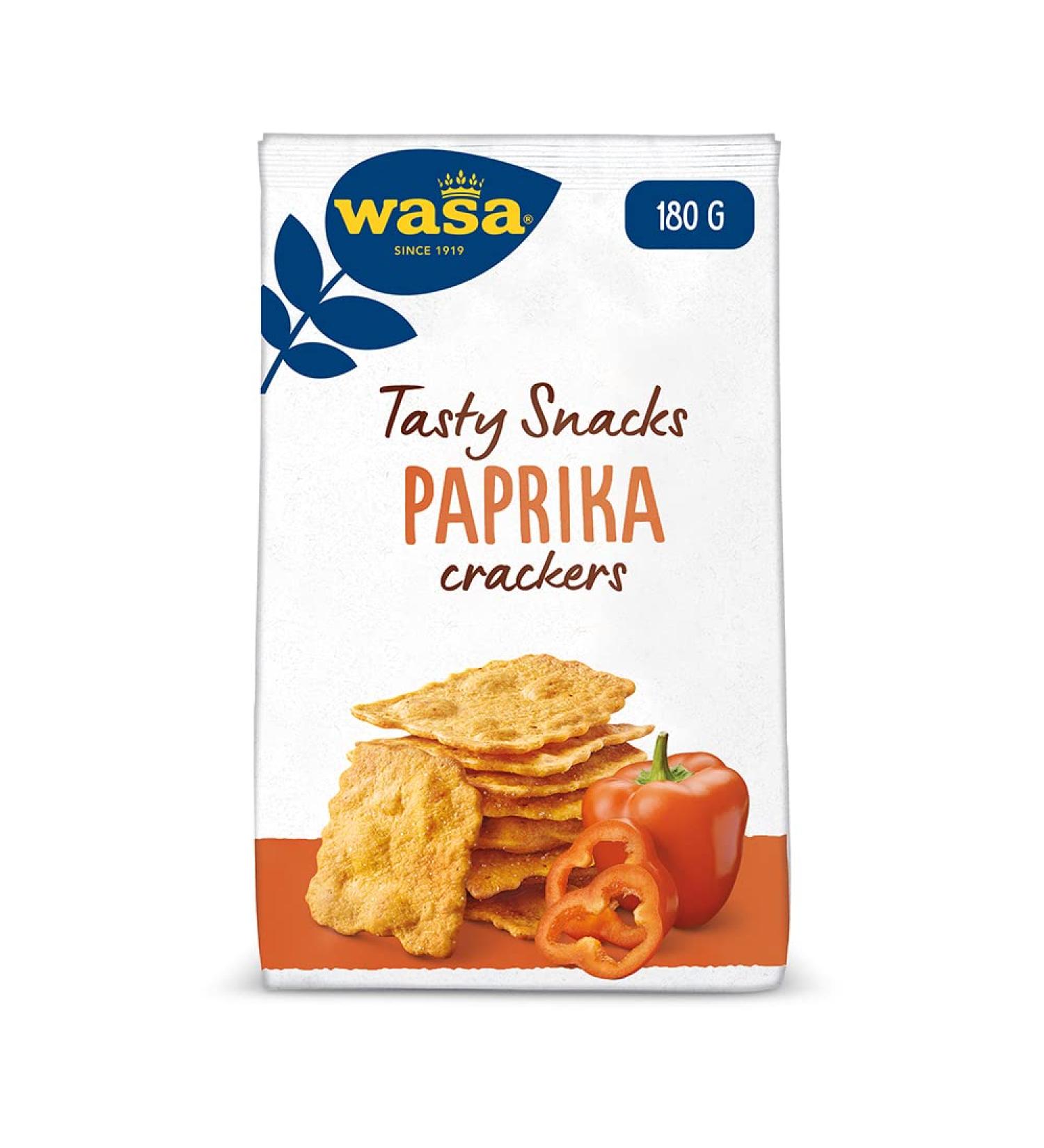 Buy Wasa Delicate Cracker Paprika Crispy & Flavorful Snacks Pack of 5 (5 x 150g) International Shipping Available - Buy Online on GoSupps.com