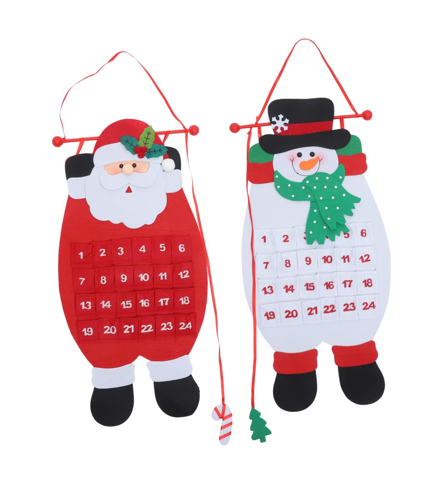 STOBAZA 2pcs Calendars Christmas Calendar Countdown Cute Calendar Christmas Calendar Pendant Christmas Socks - Buy Online on GoSupps.com