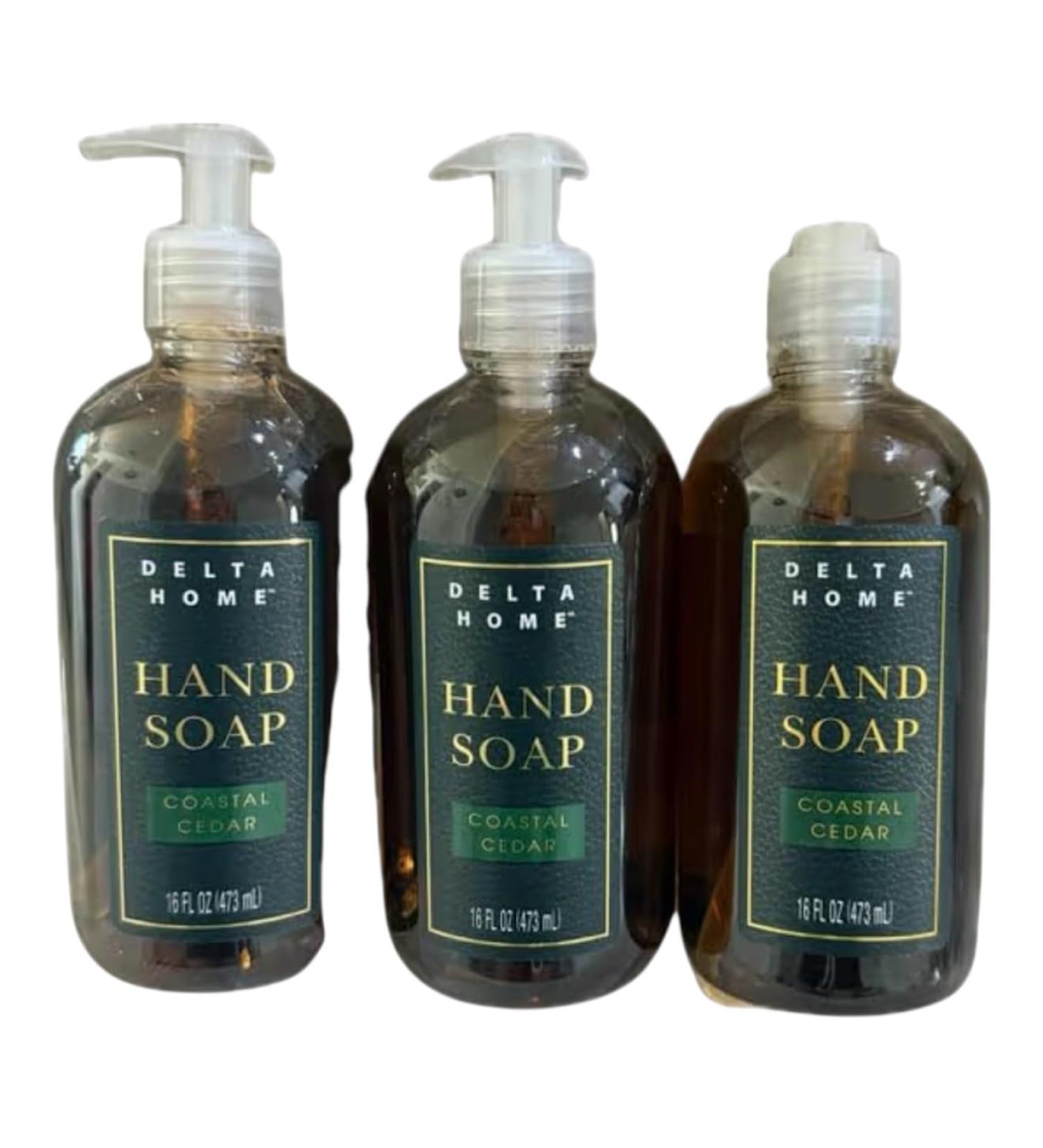 Hand Soap- Delta Home pack of 3 total 48 ozs. (Coastal Cedar)