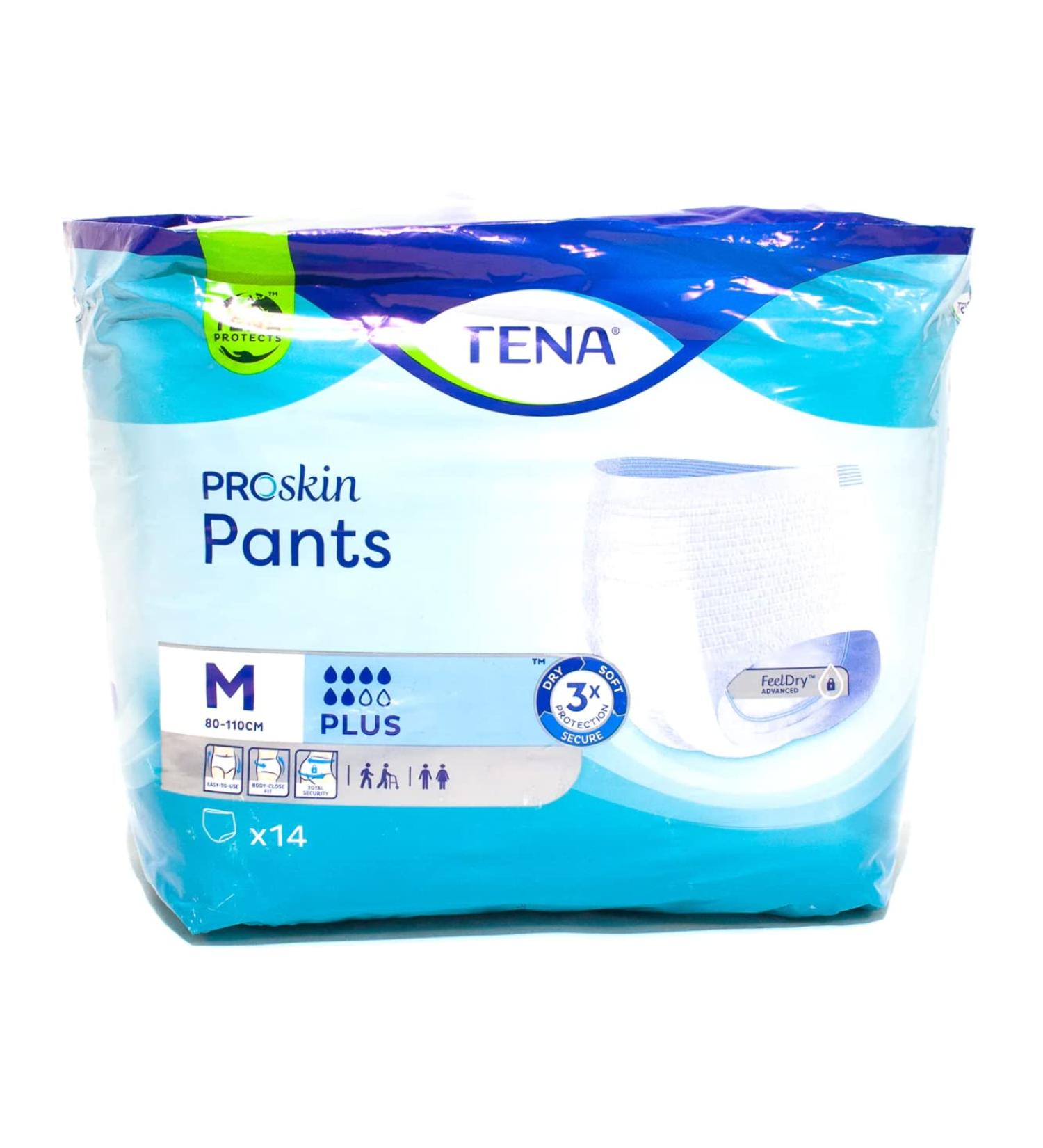 Tena Pants Plus Classic Medium (80-110 cm) | Pack of 14 | Best Comfort & Discreet Protection for Adults - International Shipping Available - Buy Online on GoSupps.com