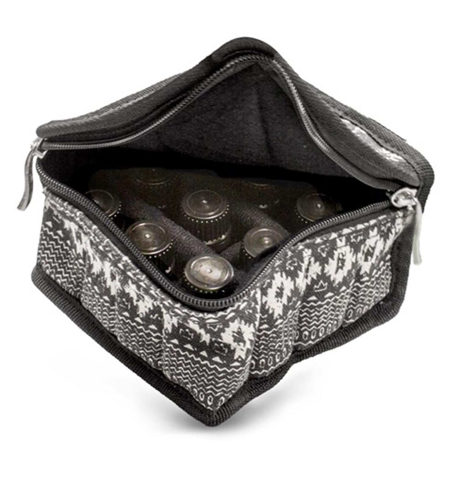 16 Bottle Essential Oil Carry Bag Canvas-Floral
