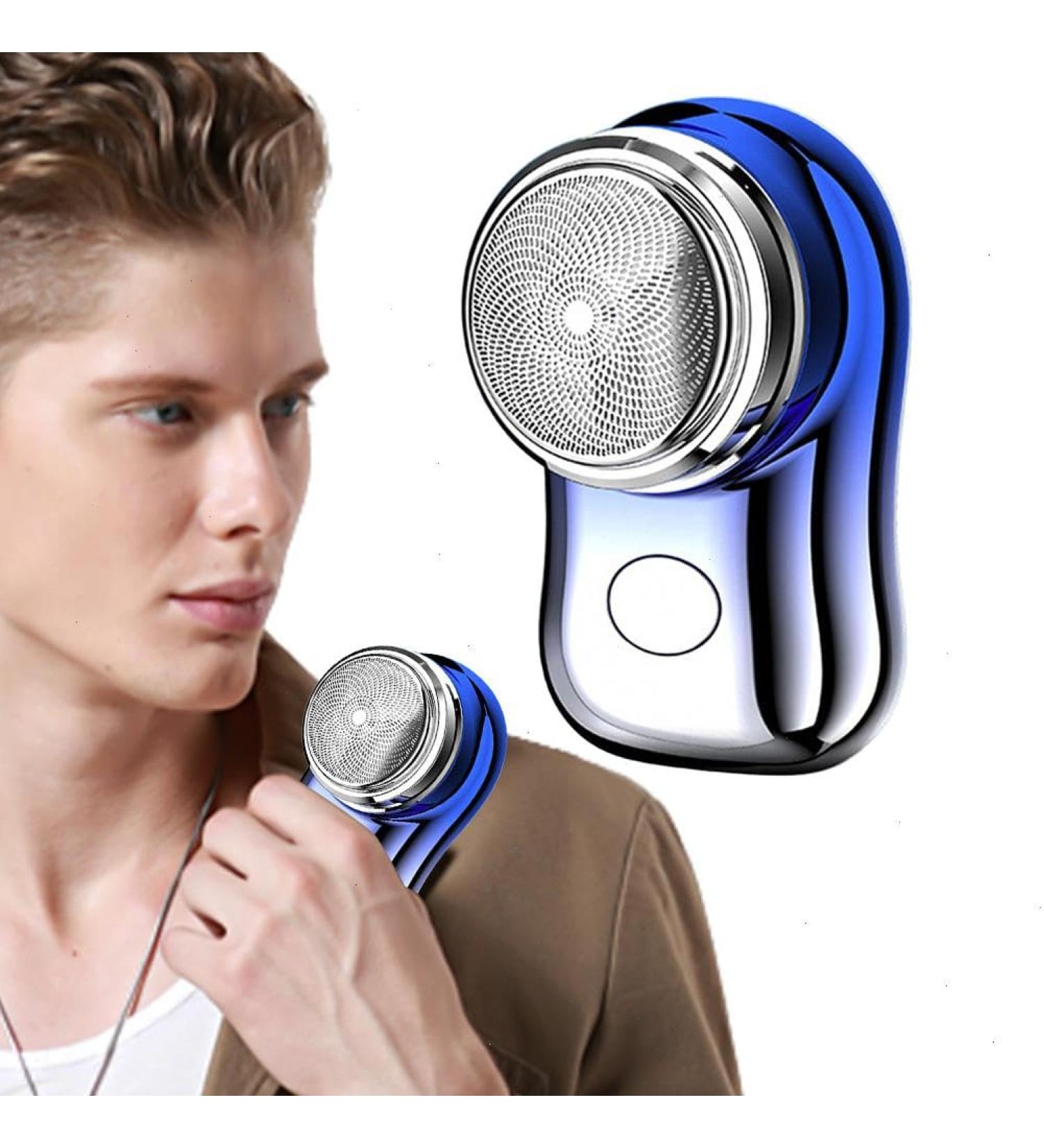 2024 Mini Shaver - Portable USB Rechargeable Electric Razor for Men | Wet & Dry Ideal for Home Car & Travel - Gradient Blue - Buy Online on GoSupps.com