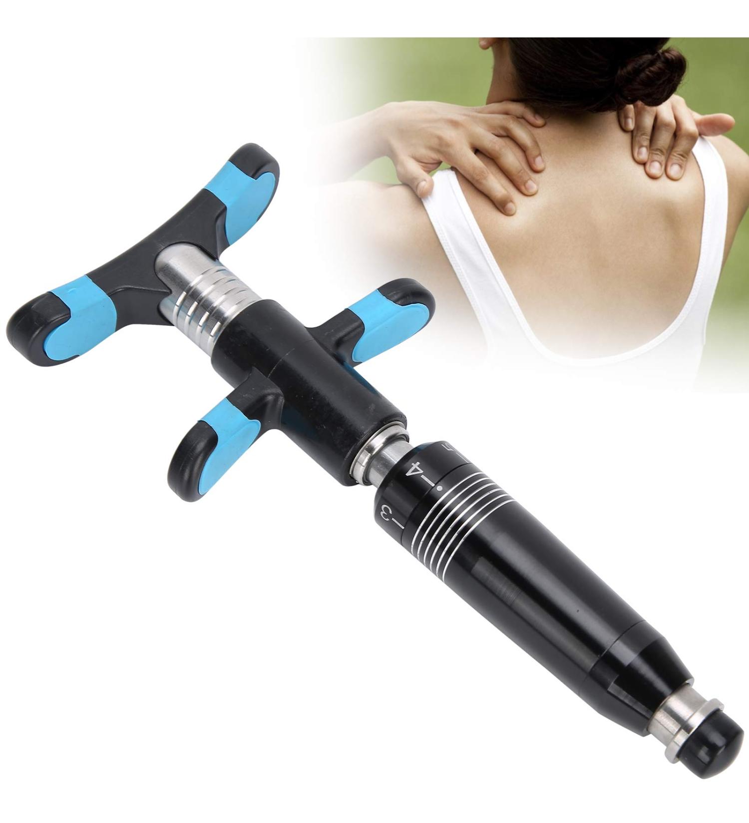 Professional Manual Spine Activator - Stainless Steel Chiropractic Adjustment Tool for Effective Back Massage (Black) | International Shipping Available - Buy Online on GoSupps.com