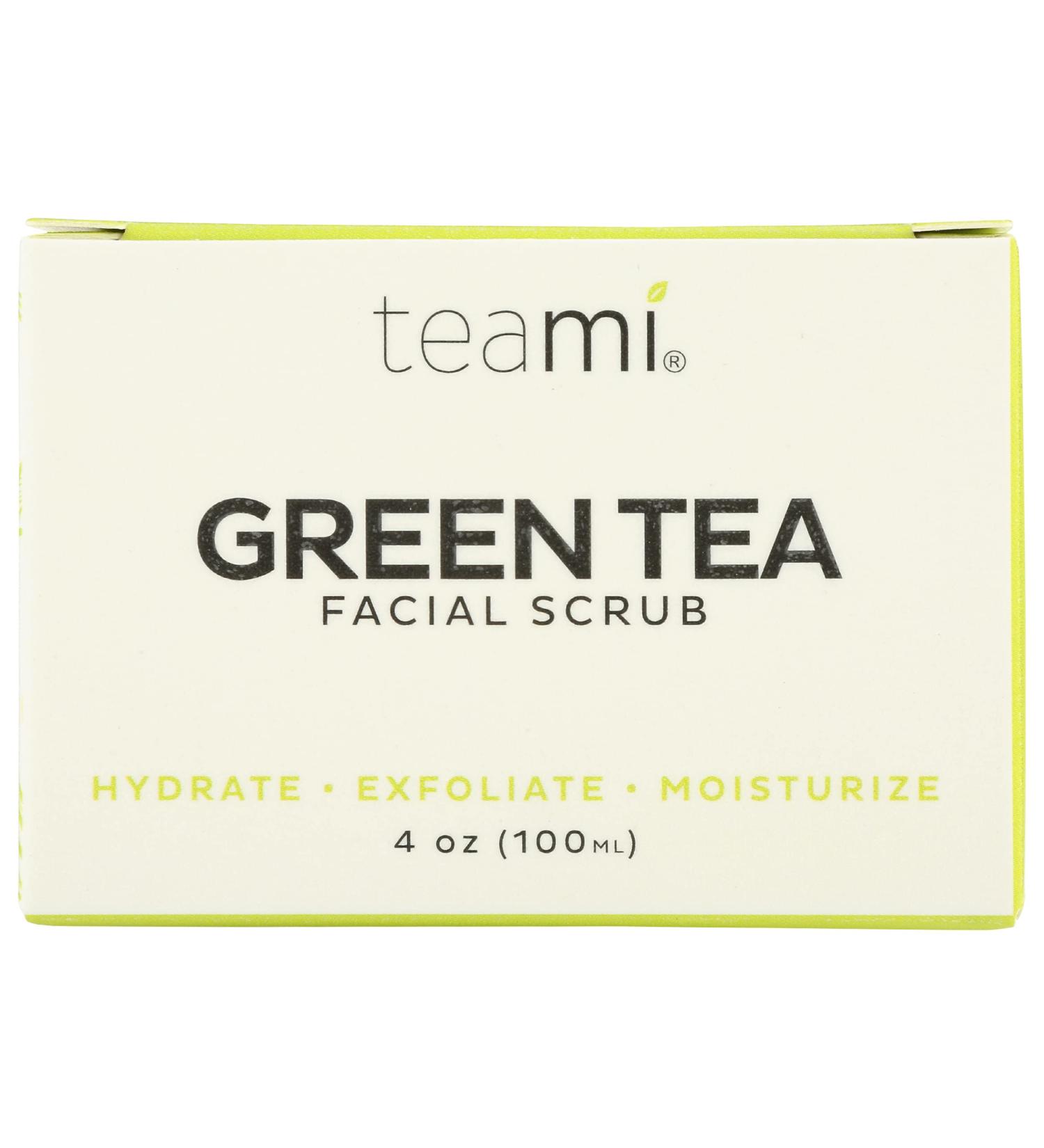 Teami Green Tea Facial Scrub 4 oz â€“ Exfoliating & Refreshing Natural Skincare - Buy Online on GoSupps.com
