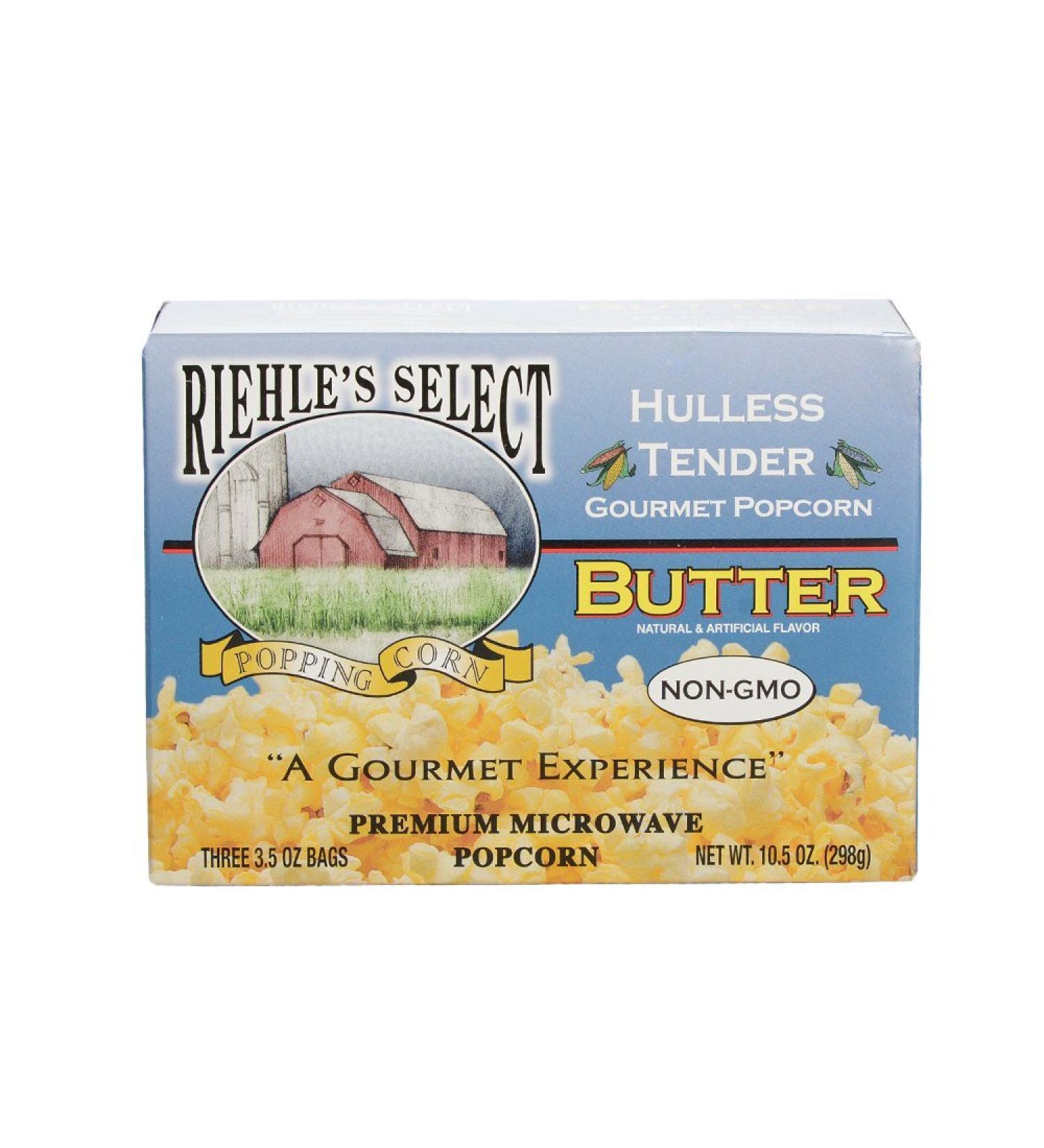Riehle's Select Hulless Butter Microwave Popcorn - 3 Packs of 3.5 Ounce Each - Buy Online on GoSupps.com