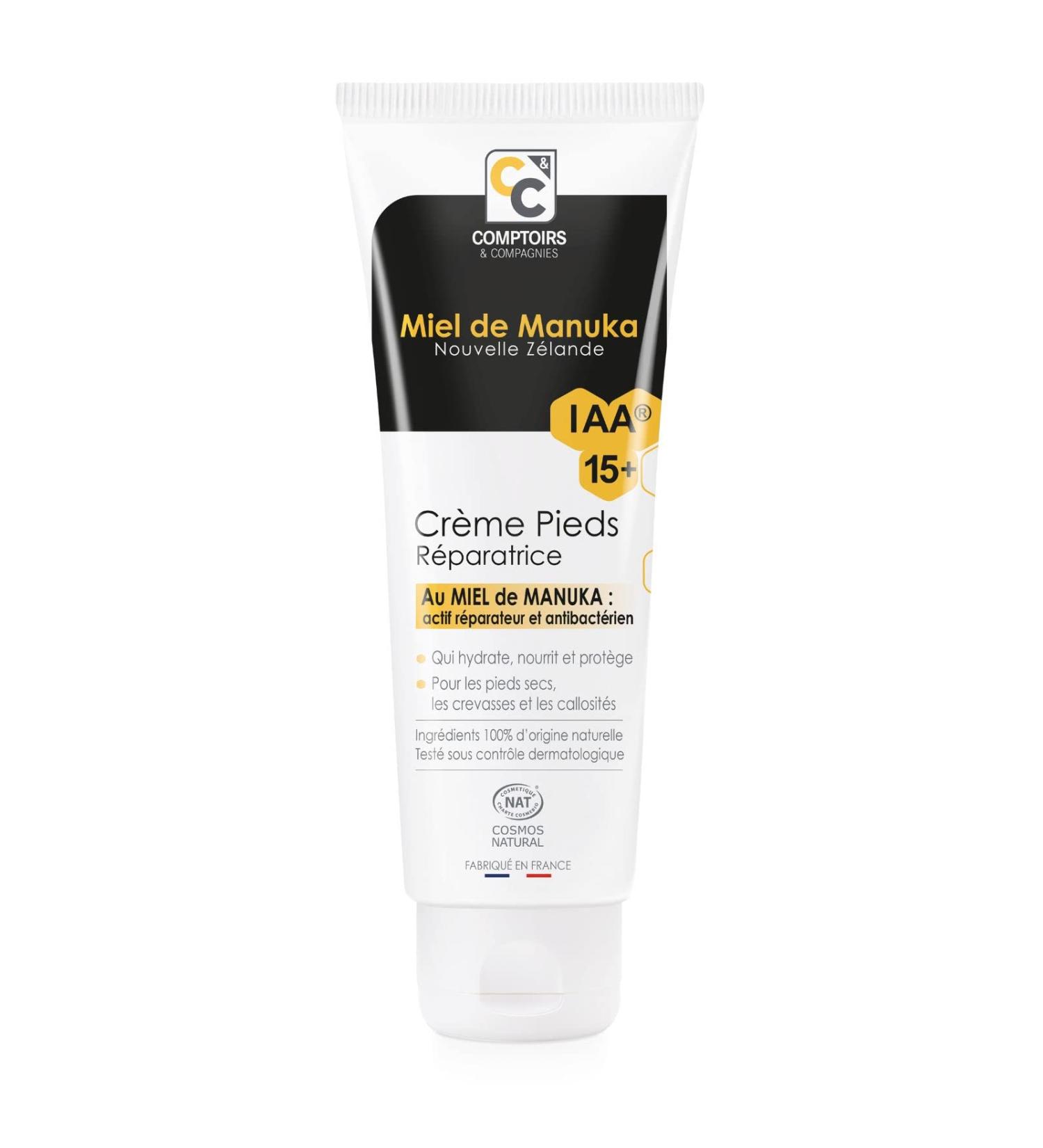 Comptoirs et Compagnies - Repairing Foot Cream with Manuka Honey IAA15+ - Nourishes Repairs - Dry Feet - Cosmos Natural Certified - 75 ml - Buy Online on GoSupps.com