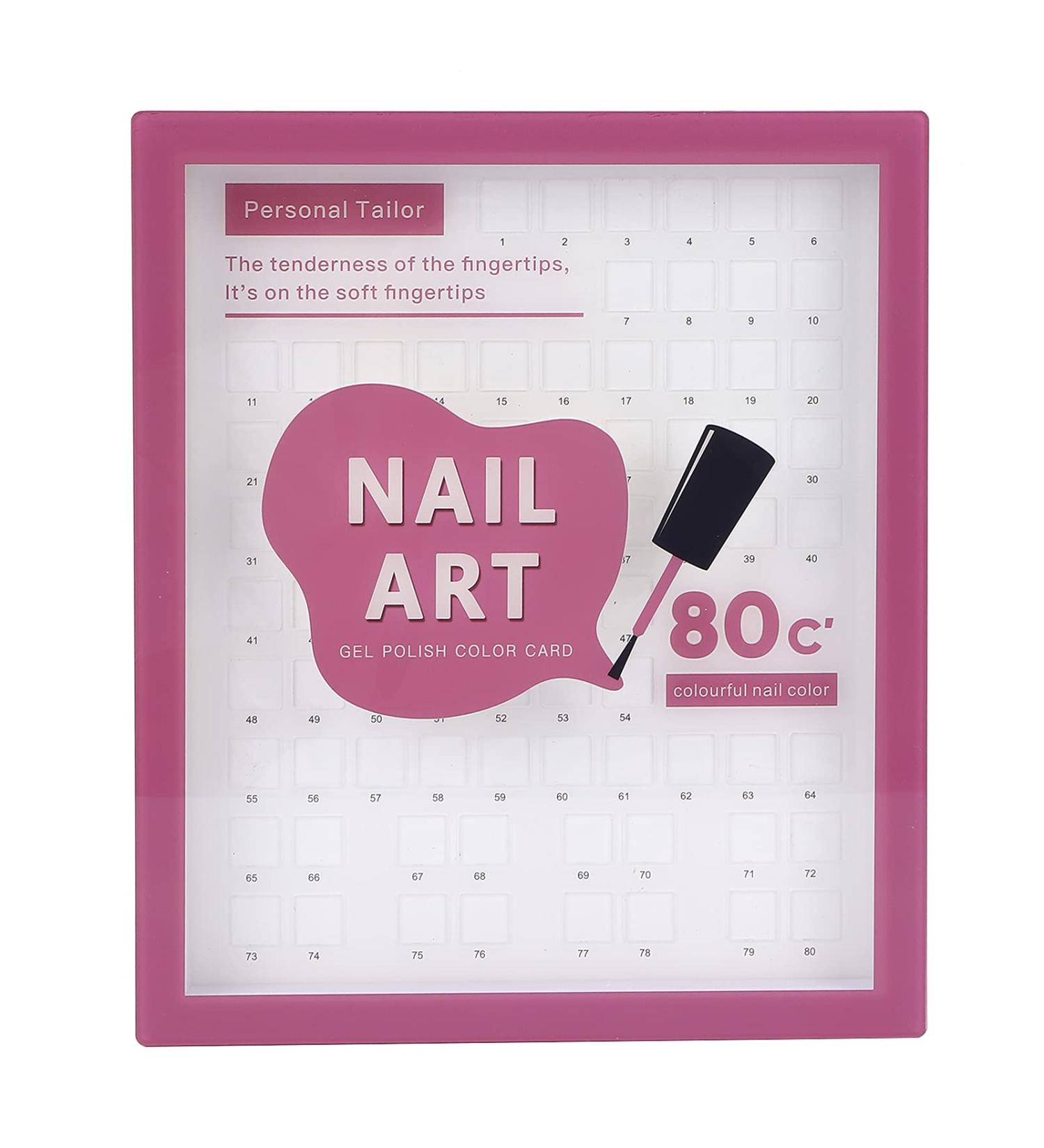 80 Colors Nail Color Chart Display | Portable Nail Gel Polish Card Book with Magnetic Closure | Perfect for Salons & Home Use - Buy Online on GoSupps.com