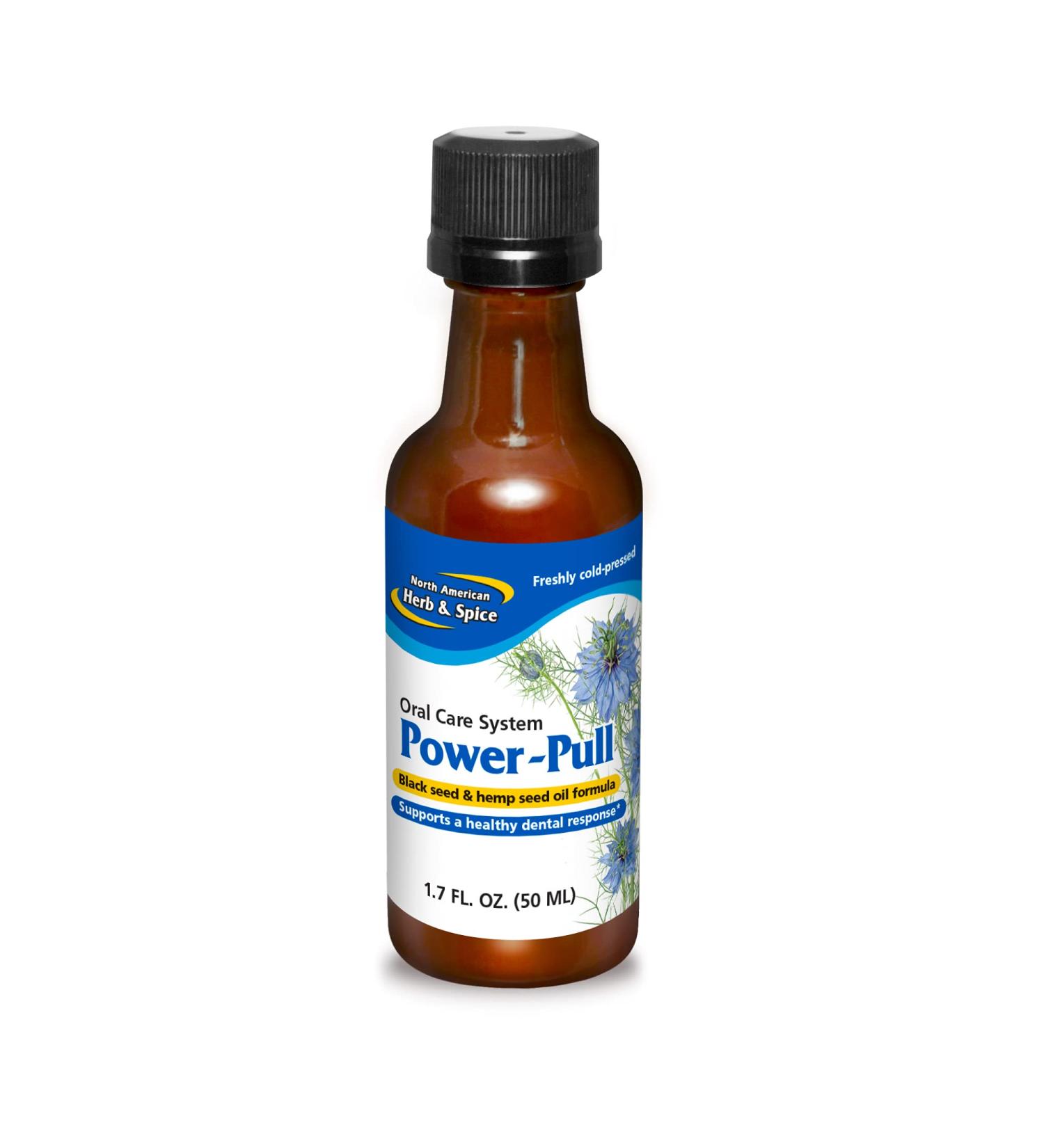North American Herb & Spice Power-Pull - 1.7 fl oz - Oral Care System with Black Seed & Hemp Seed Oil - Supports Gum & Teeth Health - Non-GMO - 48 Servings - Buy Online on GoSupps.com