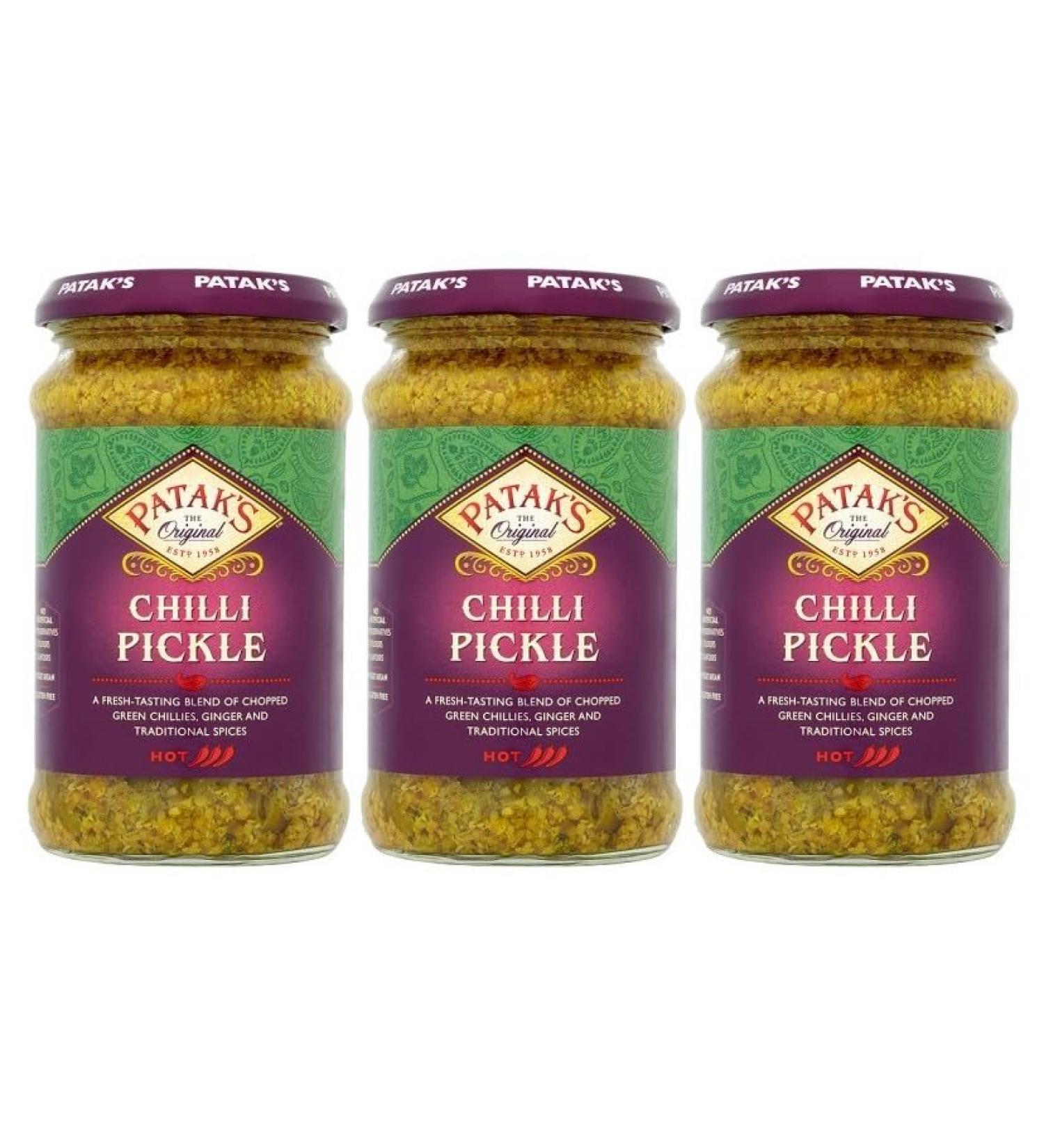 (BUNDLE of 3)| Patak s Chilli Pickle 283g 3 pieces