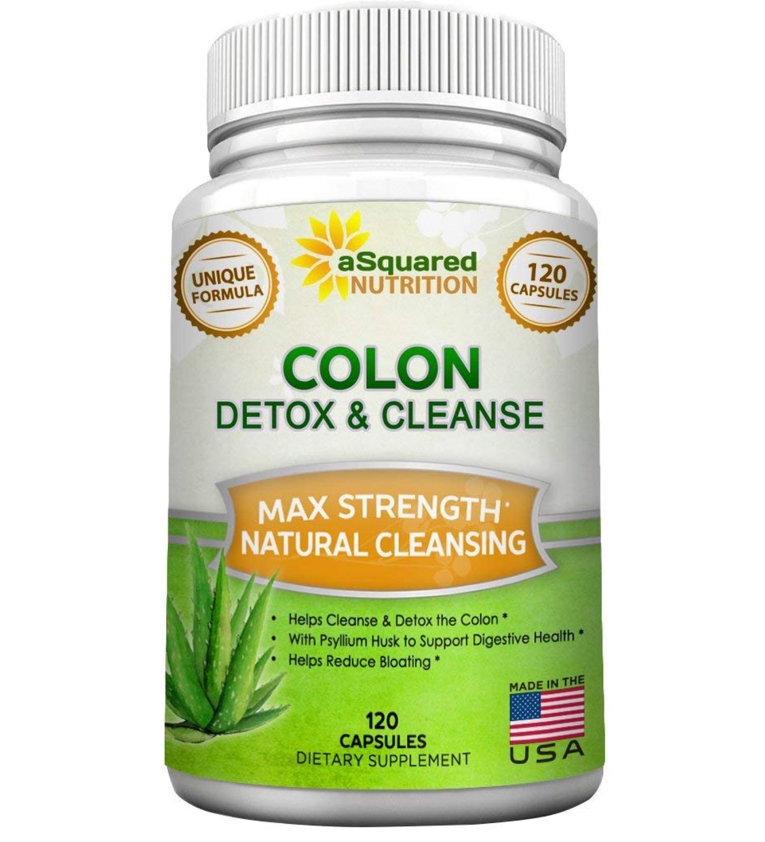 Max Strength Pure Colon Cleanse for Weight Loss - 120 Capsules | Natural Detox Cleanser for Digestive Health | Diet Supplement for Men & Women - Buy Online on GoSupps.com