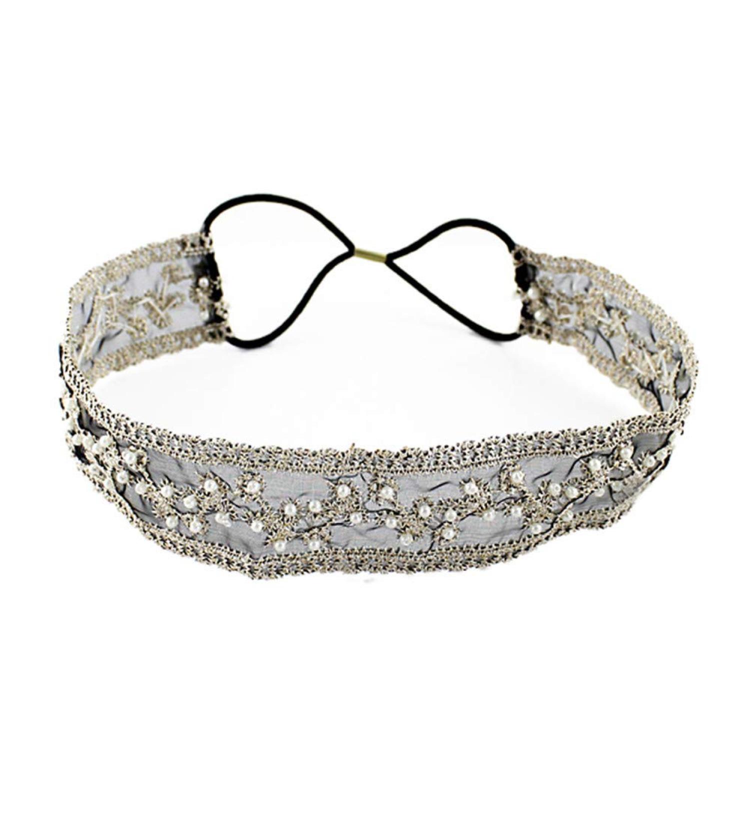 BeeSpring Handmade Crystal Rhinestone Headband - Elegant Luxury Jewelry Beads for Bridal Wedding, Proms, Pageants - Perfect Birthday Gift (Black) - Buy Online on GoSupps.com