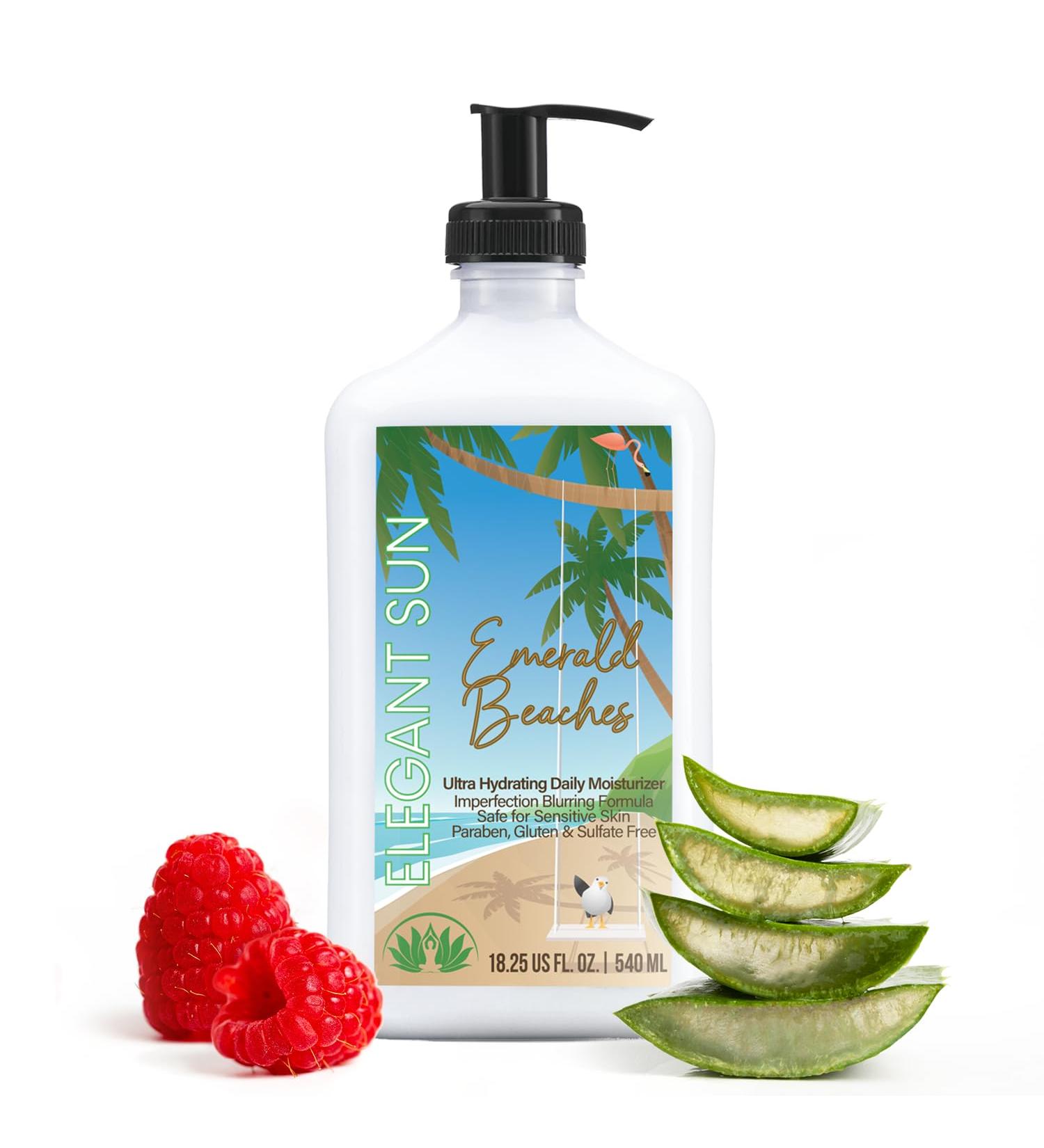 Buy Emerald Beaches Daily Moisturizer Tan Extender - Aloe Vera After Sun Lotion for Sensitive Skin | Unisex Tanning Bed Lotion with Fresh Scent - Buy Online on GoSupps.com