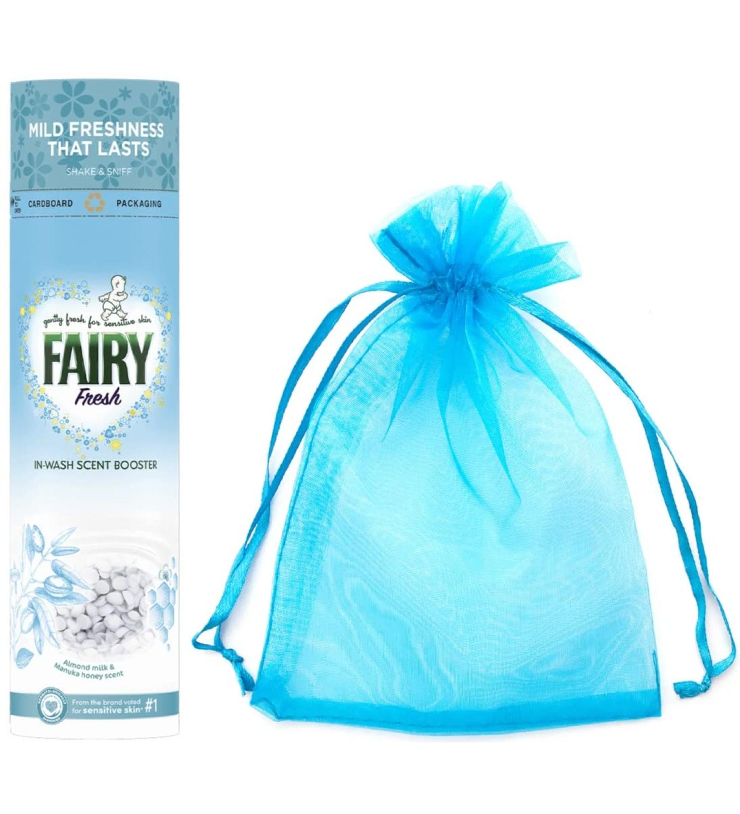 Fairy & Lenor Laundry Perfume in-Wash Scent Booster Beads 176gr + Our Gift for You: Organza Bag Size: 9x7x0.1cm - Choose 1 Fragrance (Fairy Fresh Scent)