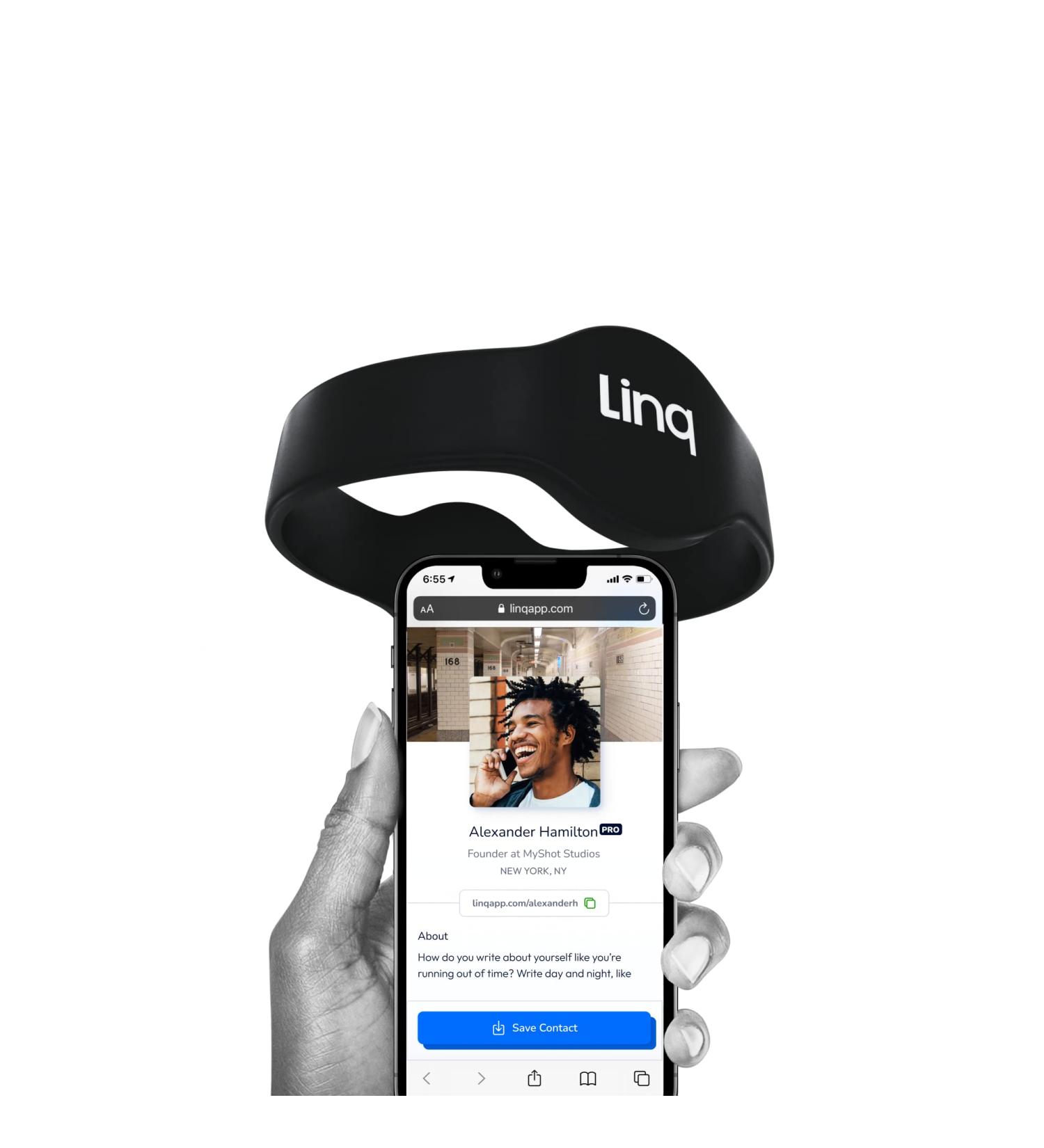 Linq Bracelet v3 - Smart NFC and QR Technology Band for Networking  Custom Links  Videos  and More (Black) - Buy Online on GoSupps.com