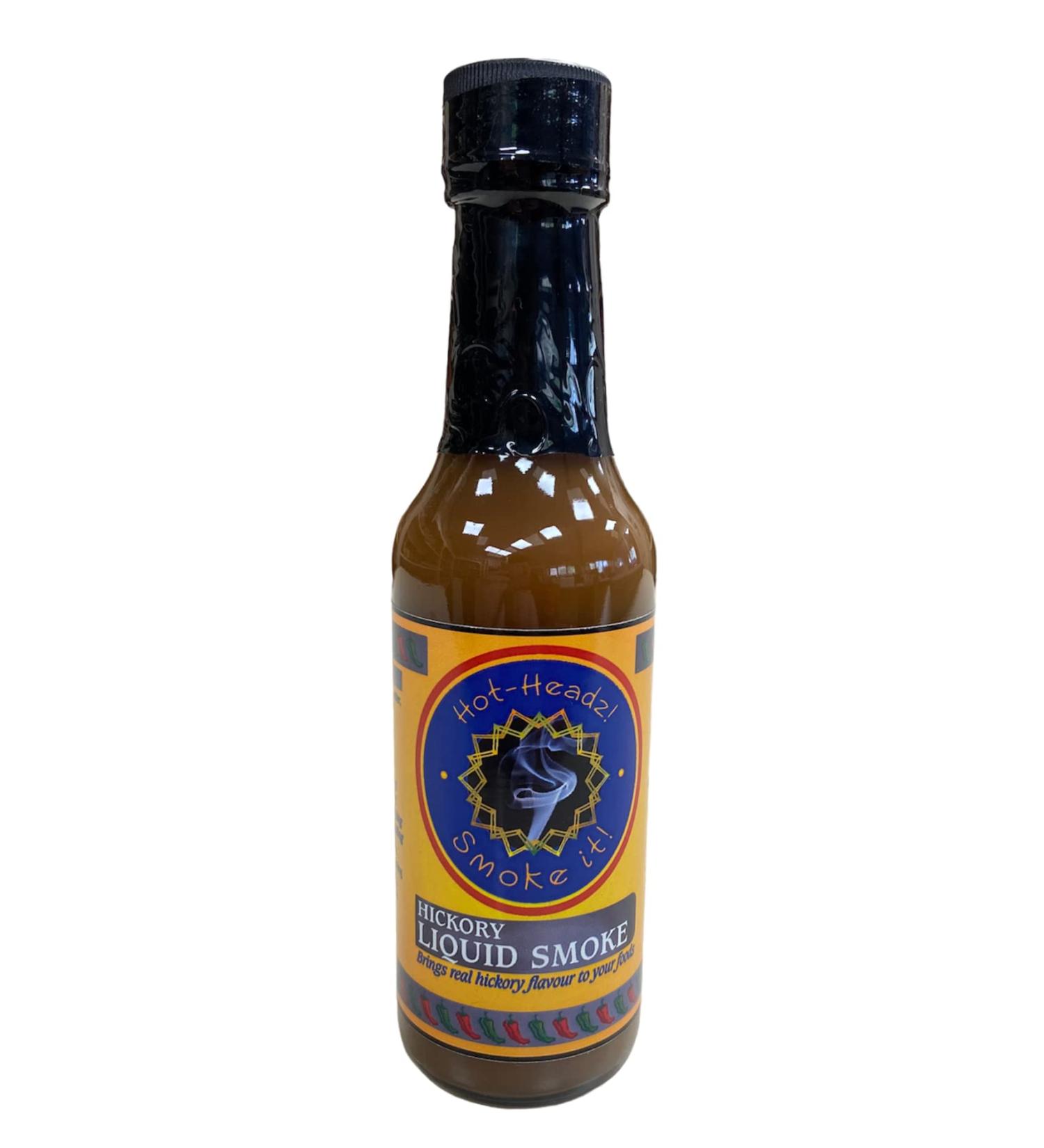 Hot-Headz Hickory Smoke Flavour 148ml - Vegan Friendly Liquid Smoke for Marinades, Sauces, Soups & Stews - Buy Online on GoSupps.com