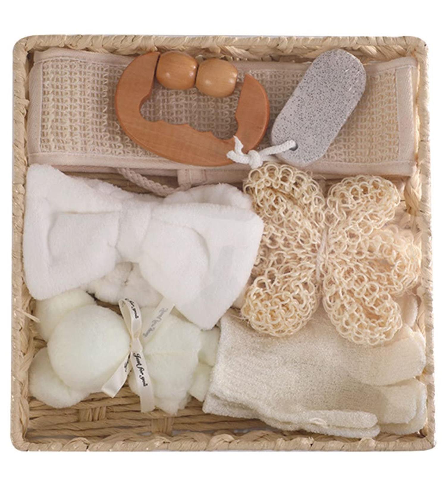 Healvian Bath Flower Set | Kids' Bathing Supplies Exfoliating Cloth & Makeup Accessories | Loofah Gloves & Hair Headbands for Fun Spa Days  - Buy Online on GoSupps.com