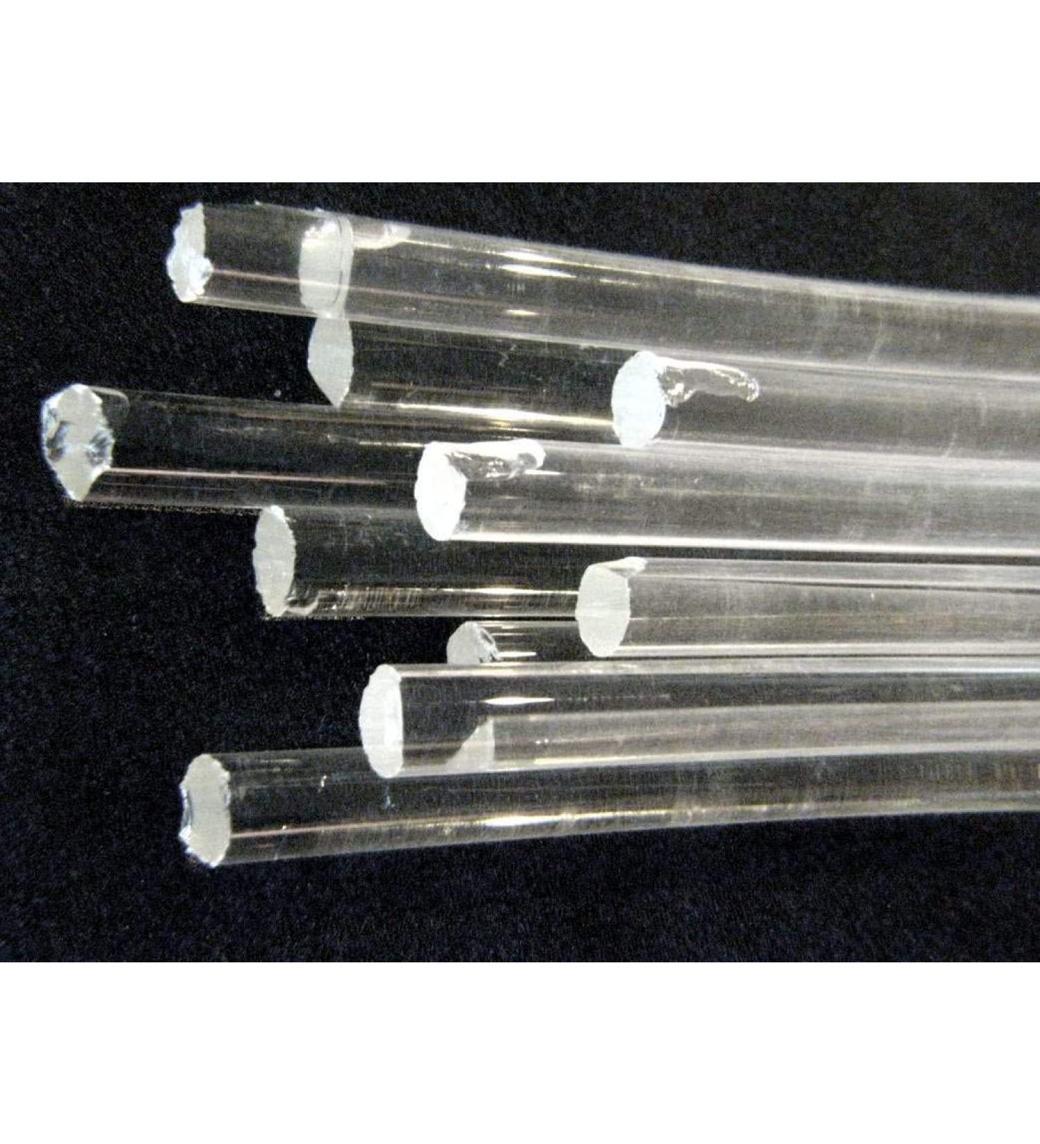 Devardi Glass Handmade Clear Glass Rods  1 Lb COE 104 Clear - Lampwork  Beadmaking