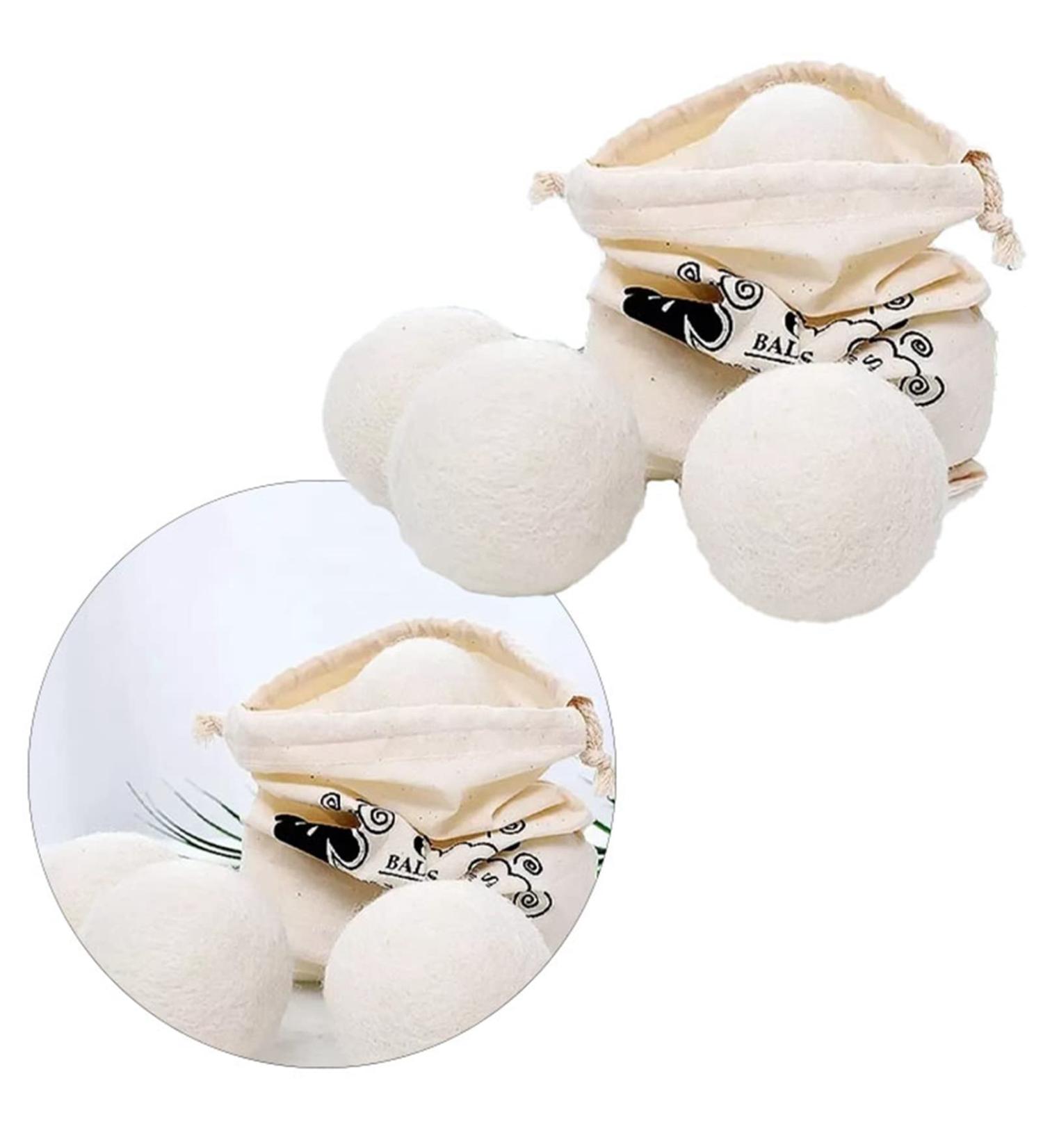 Wool Laundry Balls - 6PCS Reusable Dryer Balls | Reduce Wrinkles & Save Drying Time | Eco-Friendly Fabric Softener - Buy Online on GoSupps.com