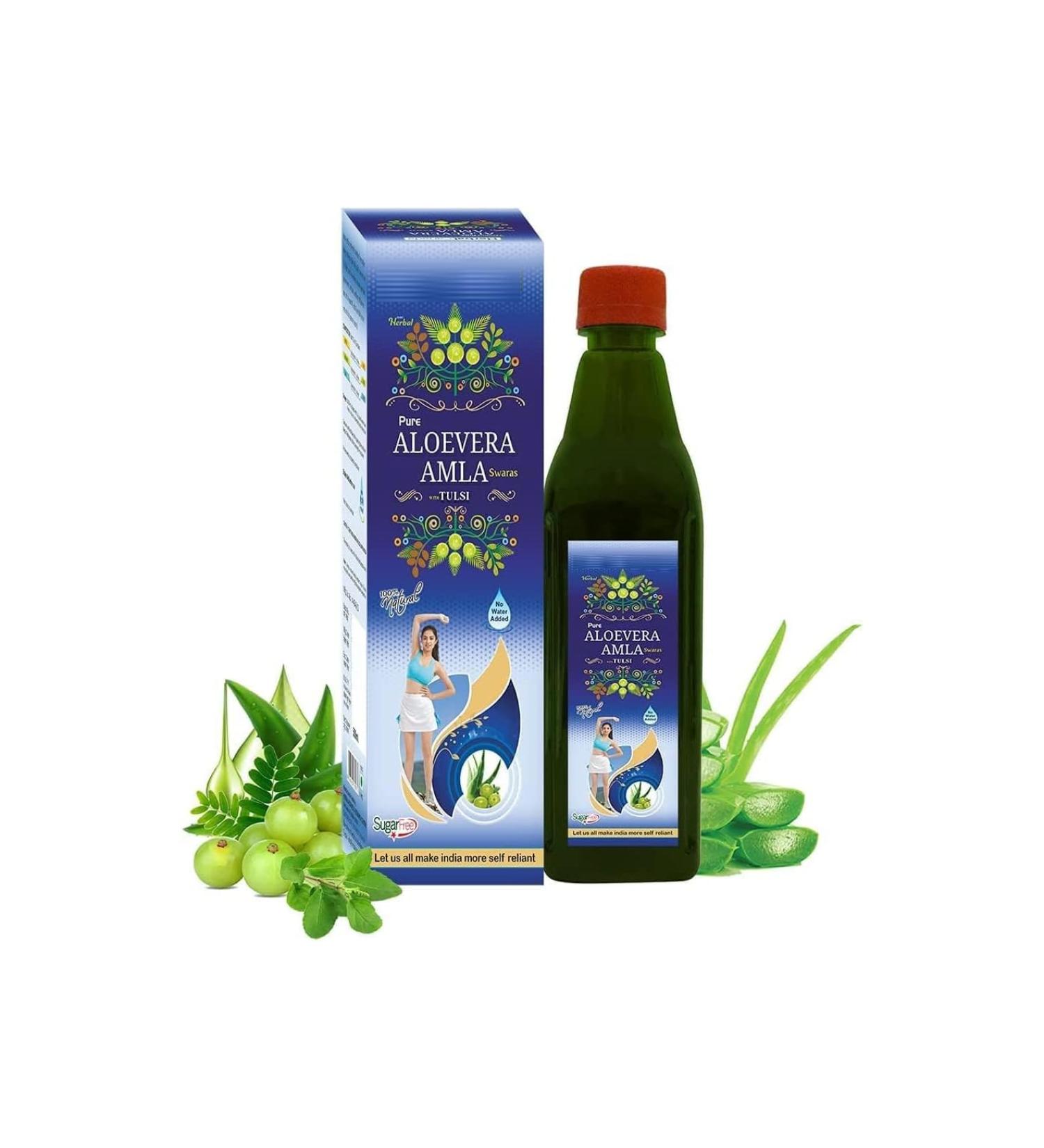DK Aloevera Amla | For Men & Women | Boosts Immunity | Blood Purifier | Good for Digestion | 100% Natural - 500ml - Buy Online on GoSupps.com